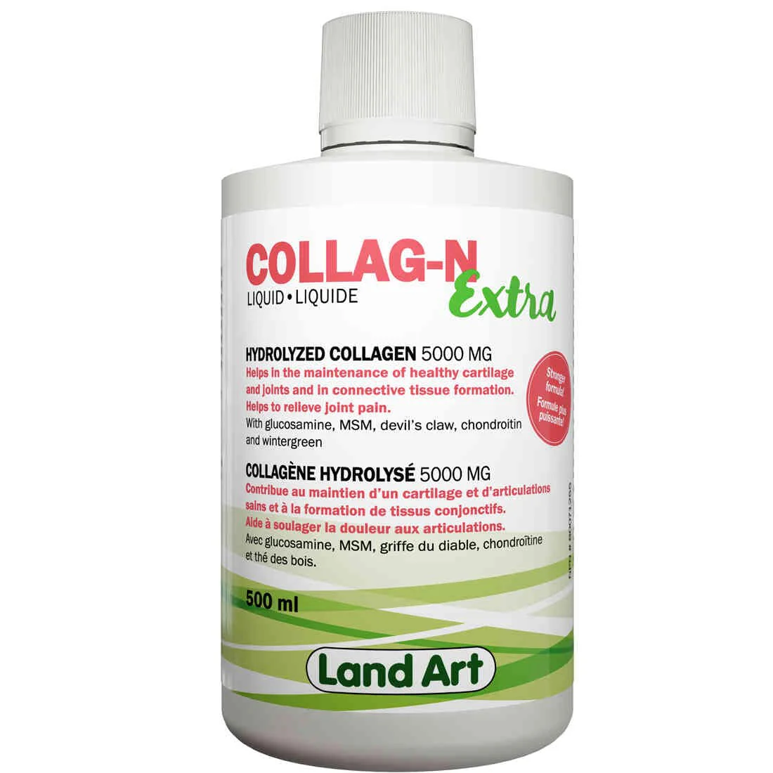 Land Art Collag-N Extra (Liquid Collagen 5000mg with Glucosamine, MSM and Devils Claw), 500ml - Image 2