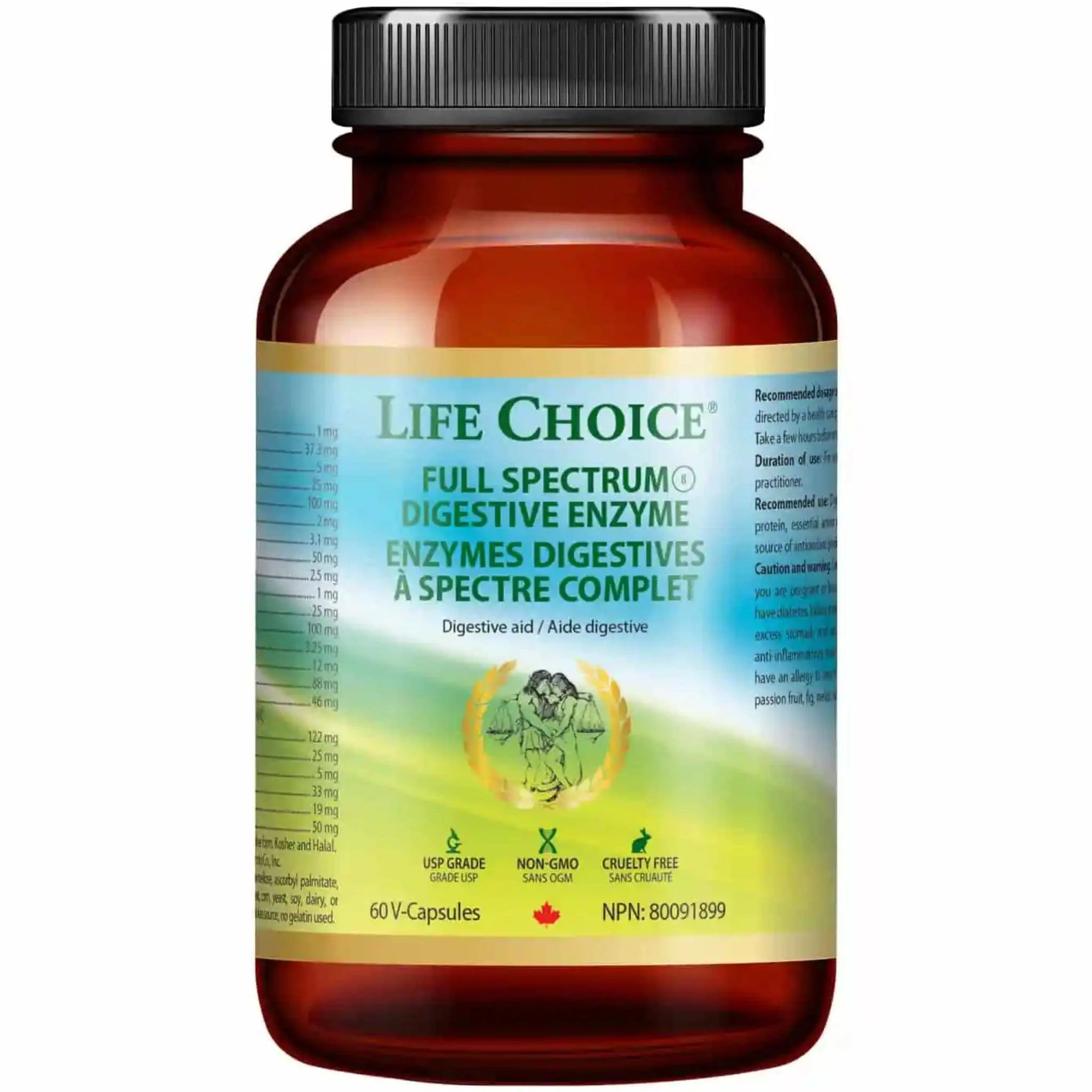 Life Choice Full Spectrum Digestive Enzyme, 60 V-Capsules - Image 2