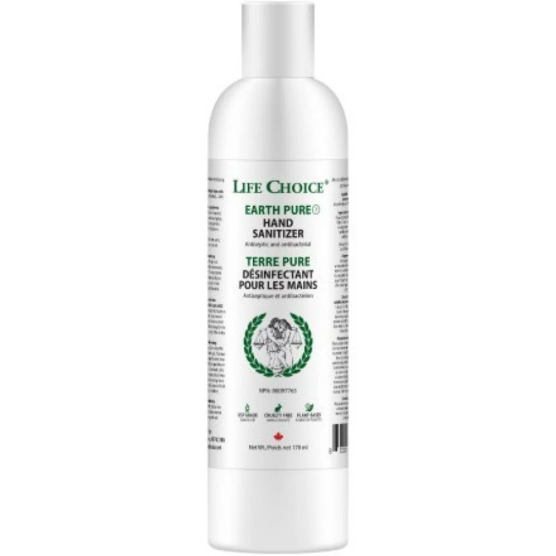 Life Choice Hand Sanitizer w/ Silver, Organic Aloe & Essential Oils (Won't Dry Your Hands!), 170ml
