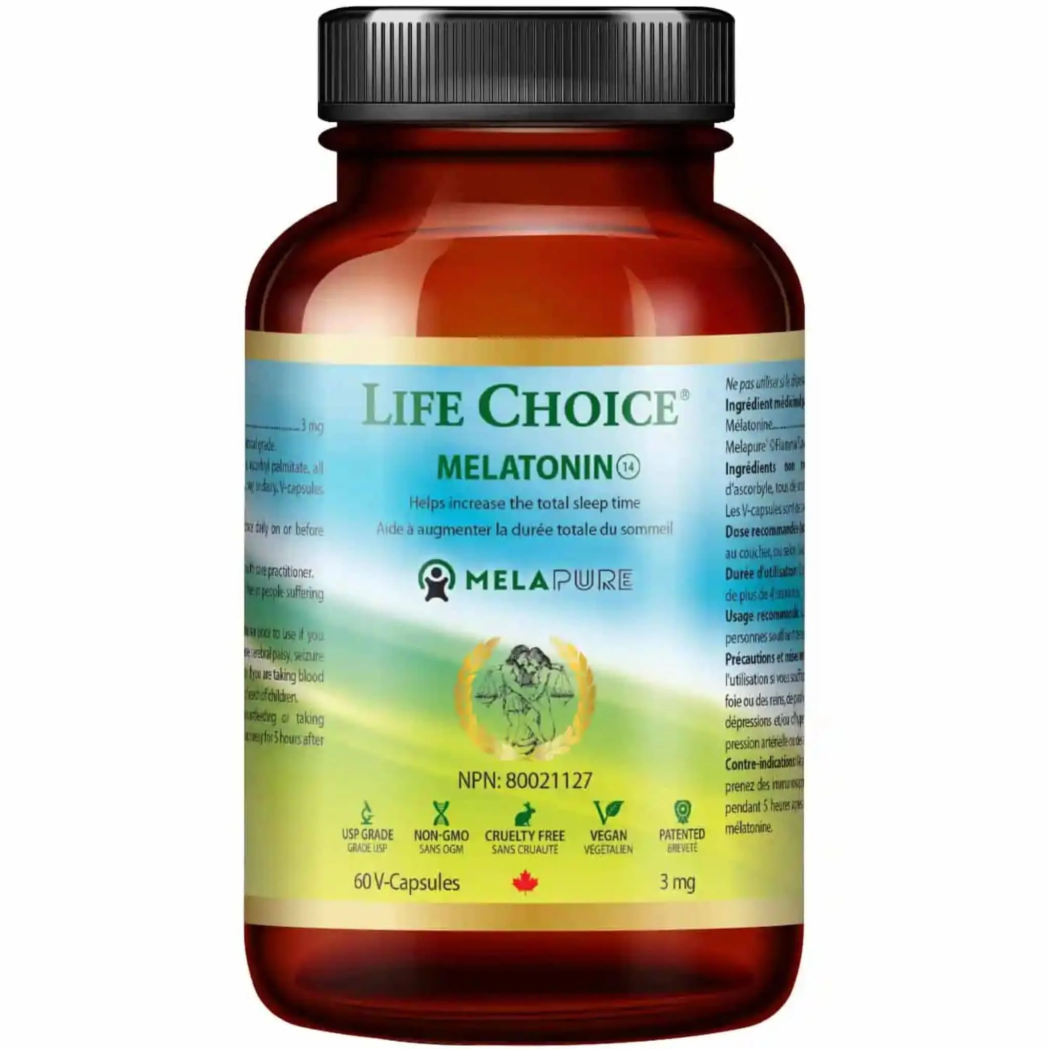 Life Choice Melatonin, 3mg, 60 V-Capsules - Image 2