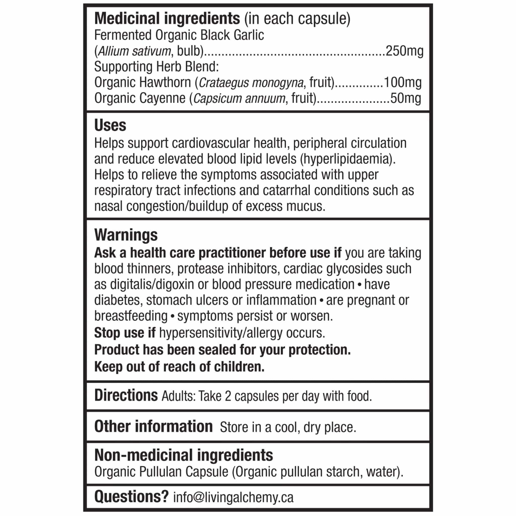 Living Alchemy Black Garlic Alive, 60 Capsules - Image 2