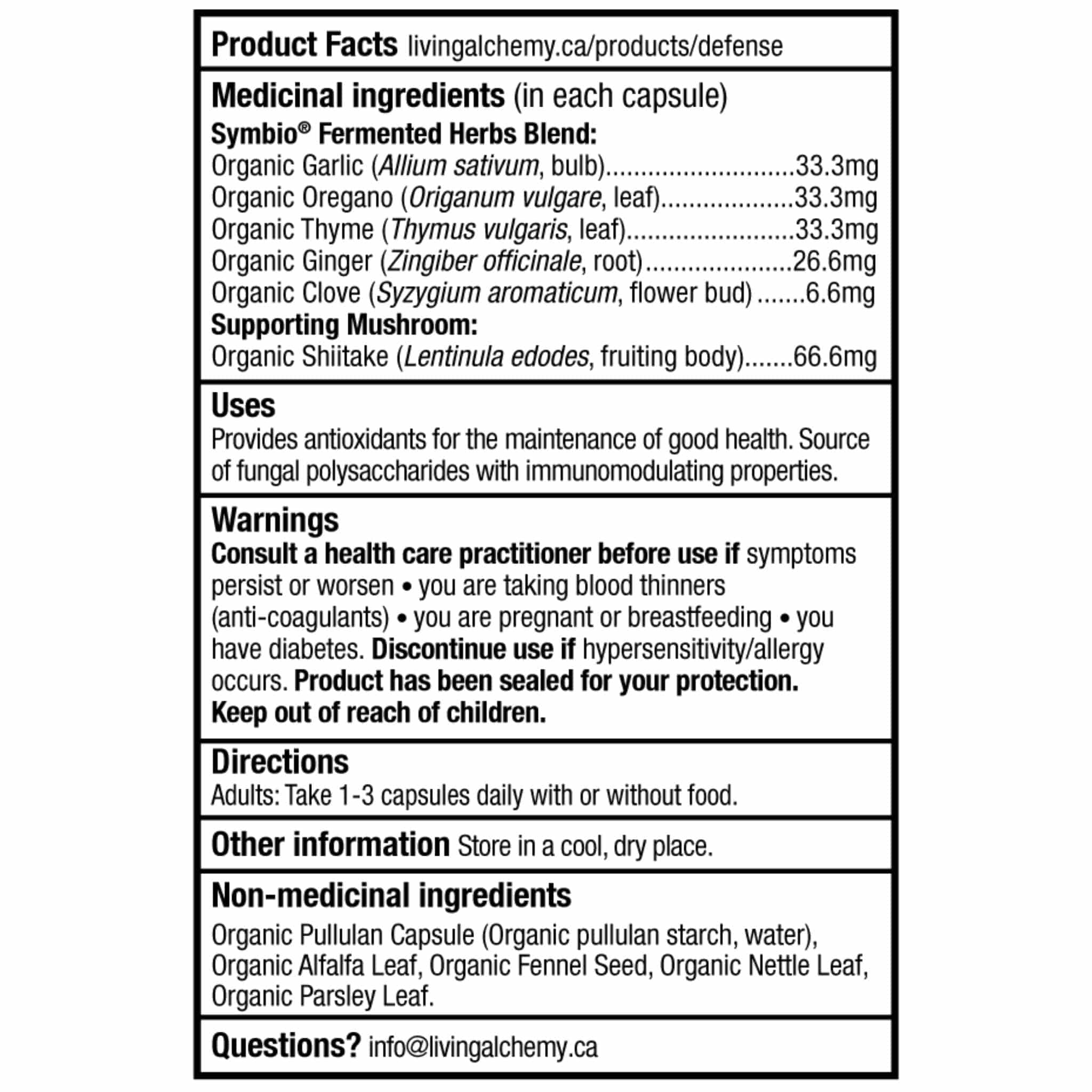 Living Alchemy Defense, Immune Support, 60 Capsules - Image 4