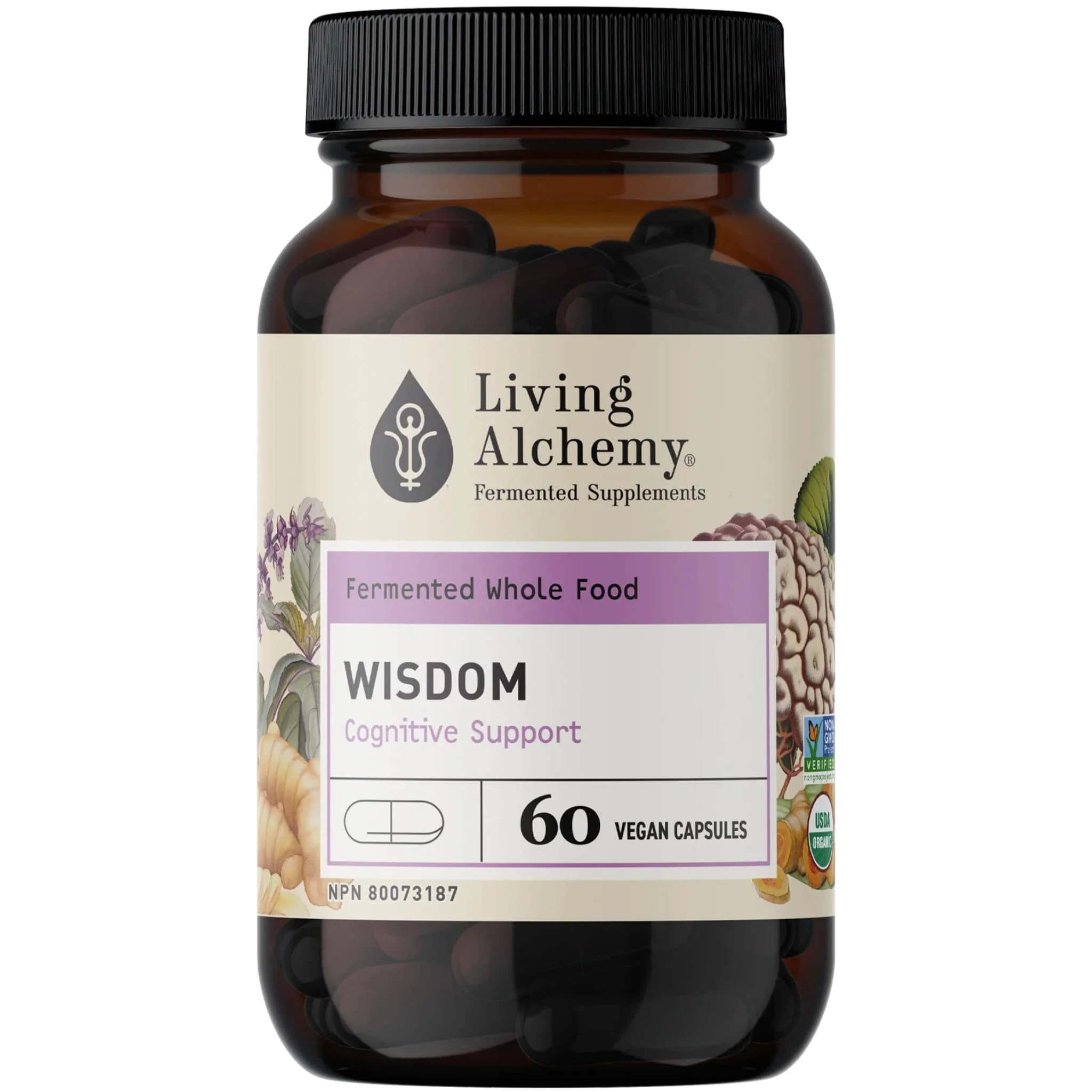 Living Alchemy Wisdom, Cognitive Support, 60 Capsules - Image 2