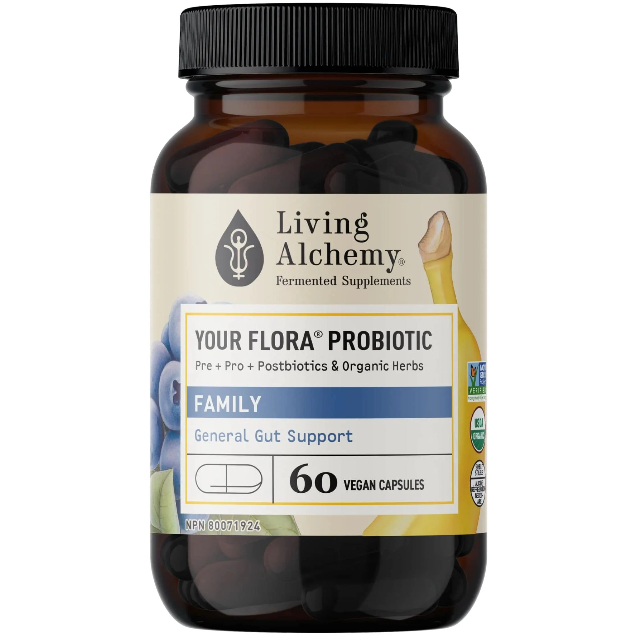 Living Alchemy Your Flora Family, General Support, 60 Capsules - Image 2