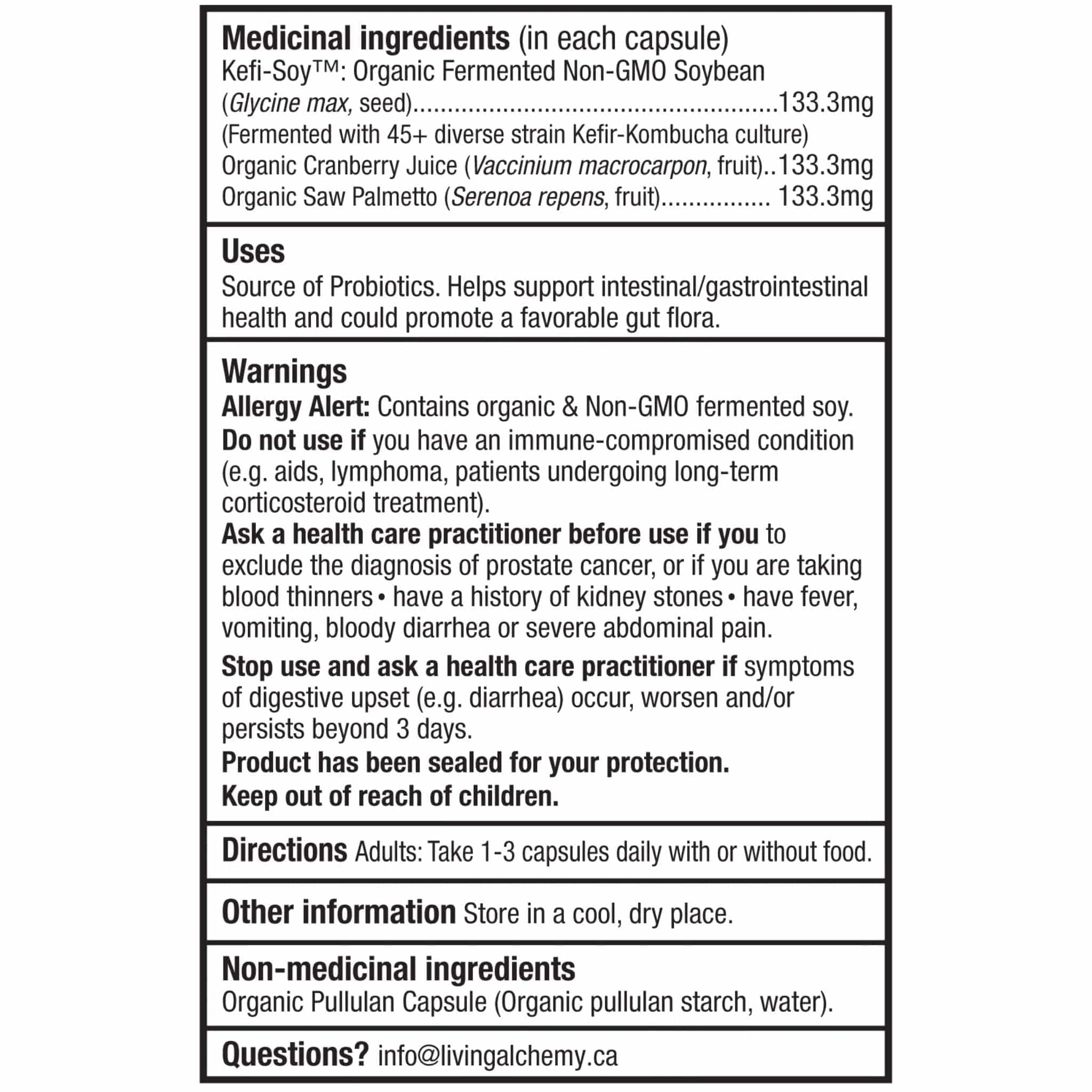 Living Alchemy Your Flora Man, Digestive, Prostate, UT Balance, Plant Based Probiotics, Prebiotics and Enzymes, 60 Vegetable Capsules - Image 4