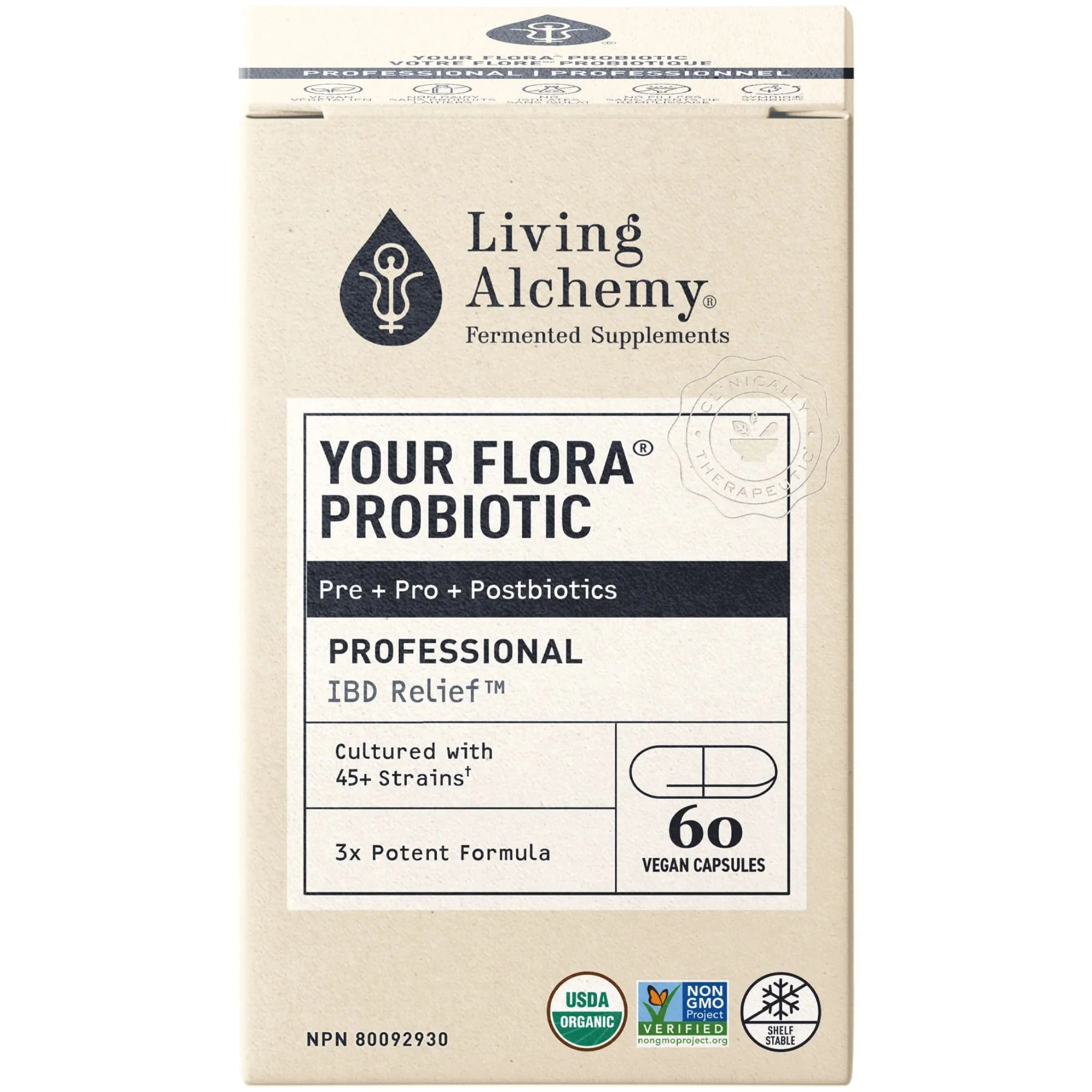 Living Alchemy Your Flora Professional, Complete Gut Relief, 60 Capsules - Image 3