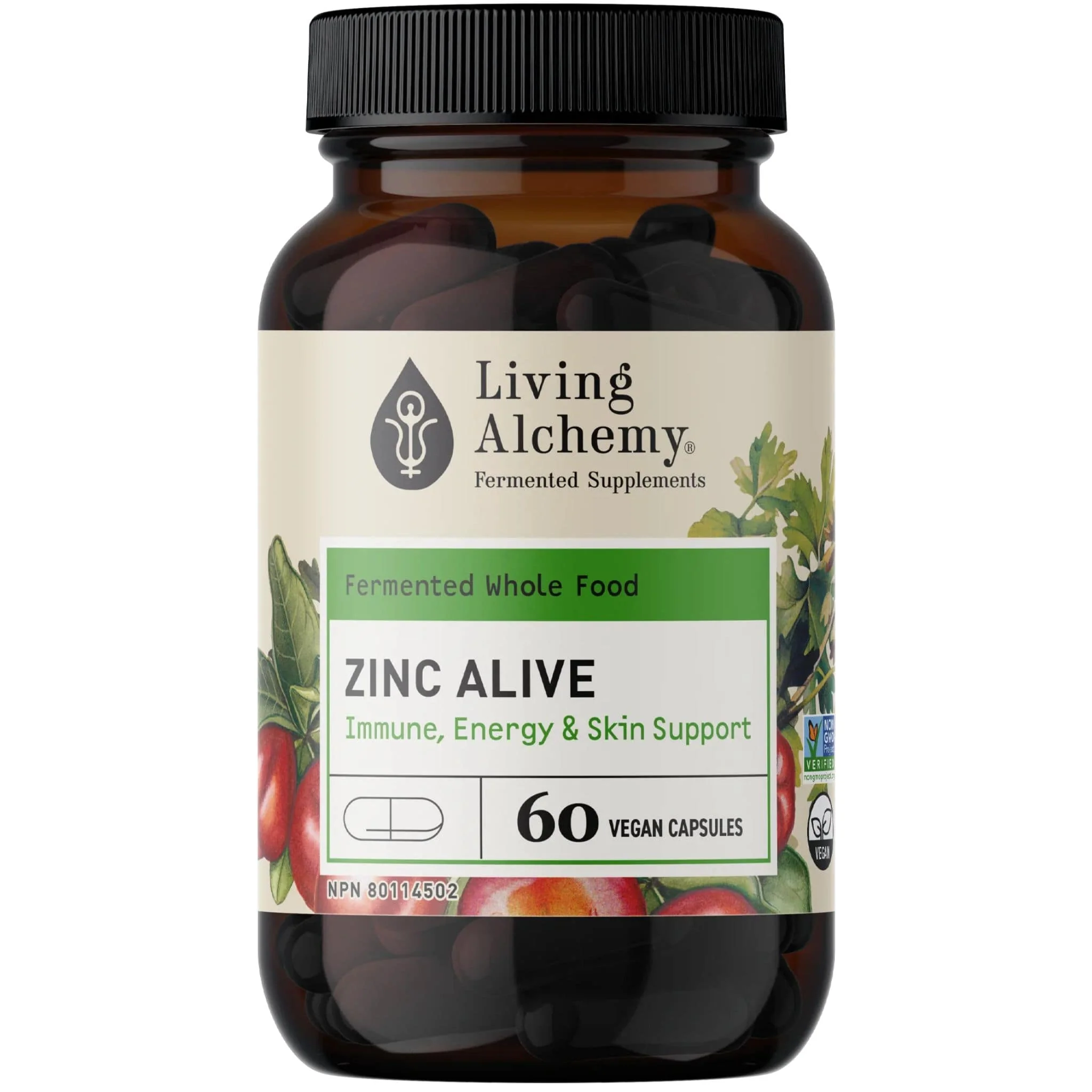 Living Alchemy Zinc Alive 13 mg, 60 Capsules - Image 2