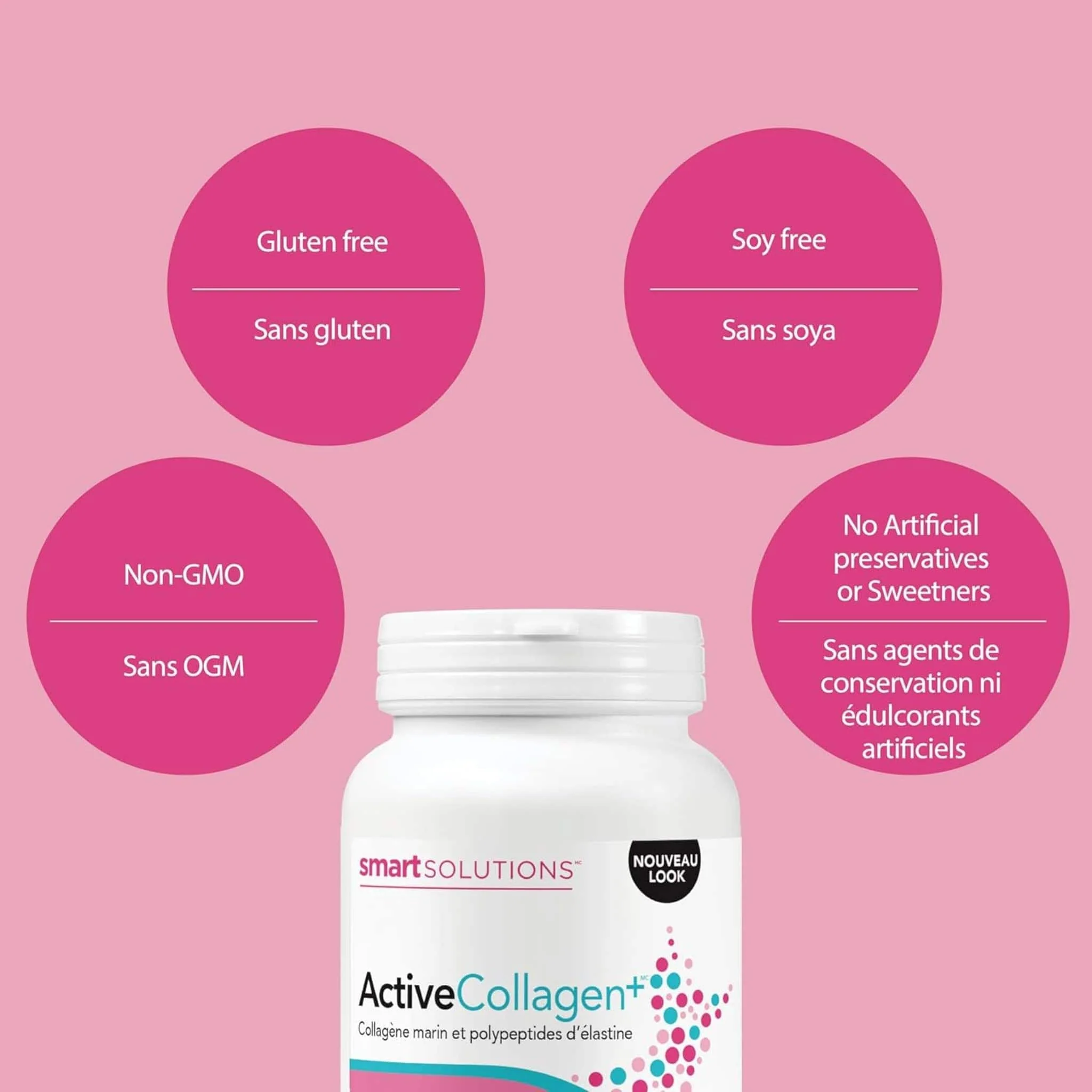Smart Solutions Active Collagen, Reduces Wrinkles Within 28 Days, 120 Vegetarian Capsules - Image 4