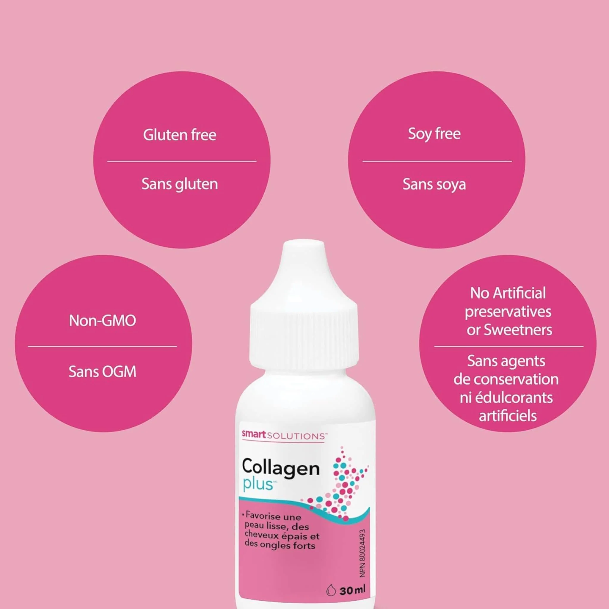 Smart Solutions Collagen Plus Collagen Drops, Smooth skin, strong hair, thick nails, 30ml - Image 4