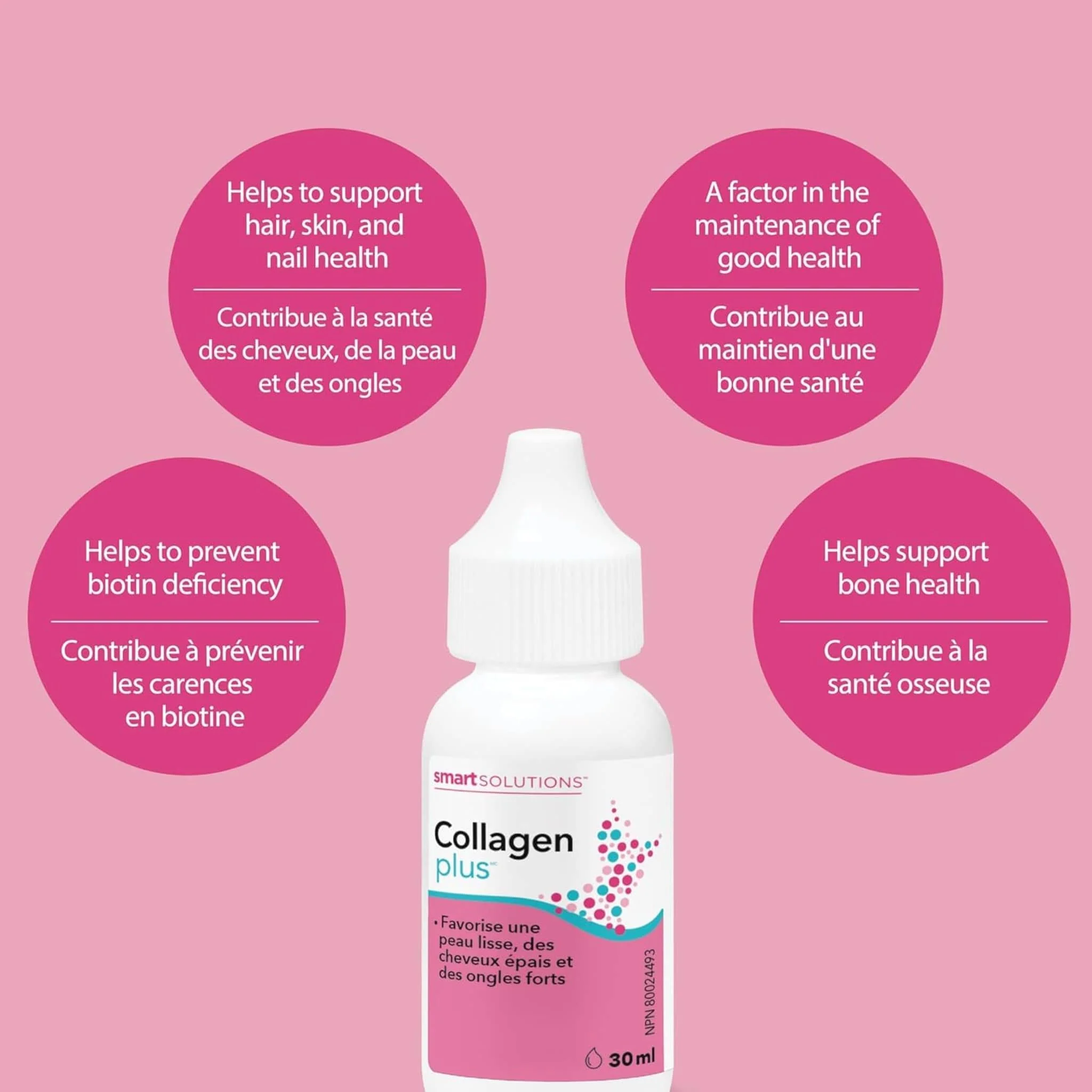 Smart Solutions Collagen Plus Collagen Drops, Smooth skin, strong hair, thick nails, 30ml - Image 5