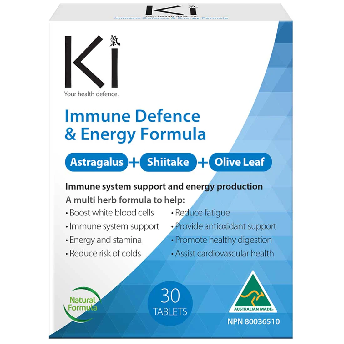 Martin & Pleasance Ki Immune Defence & Energy Formula, 30-60 Tablets - Image 2