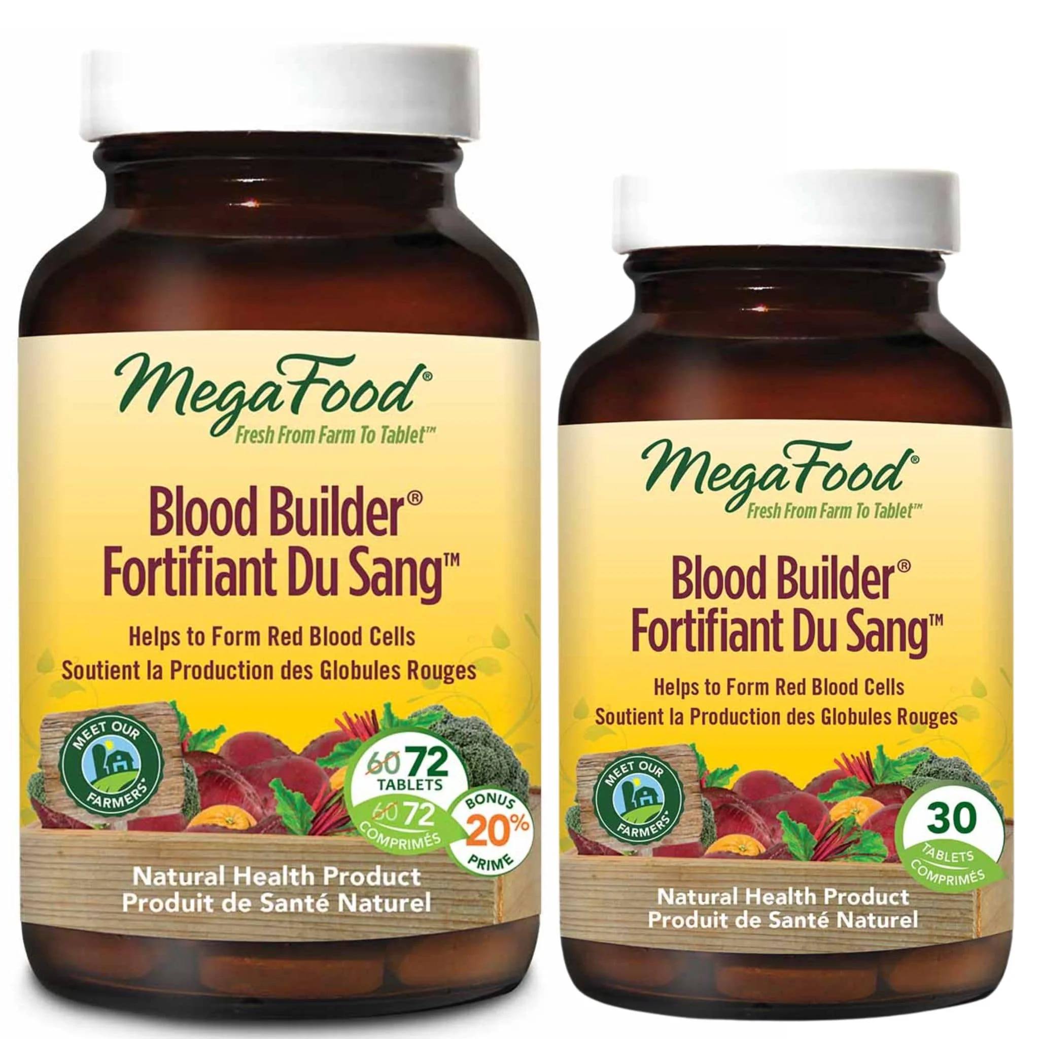 MegaFood Blood Builder, Whole Food Iron Supplement Tablets, Helps Form Red Blood Cells - Image 4