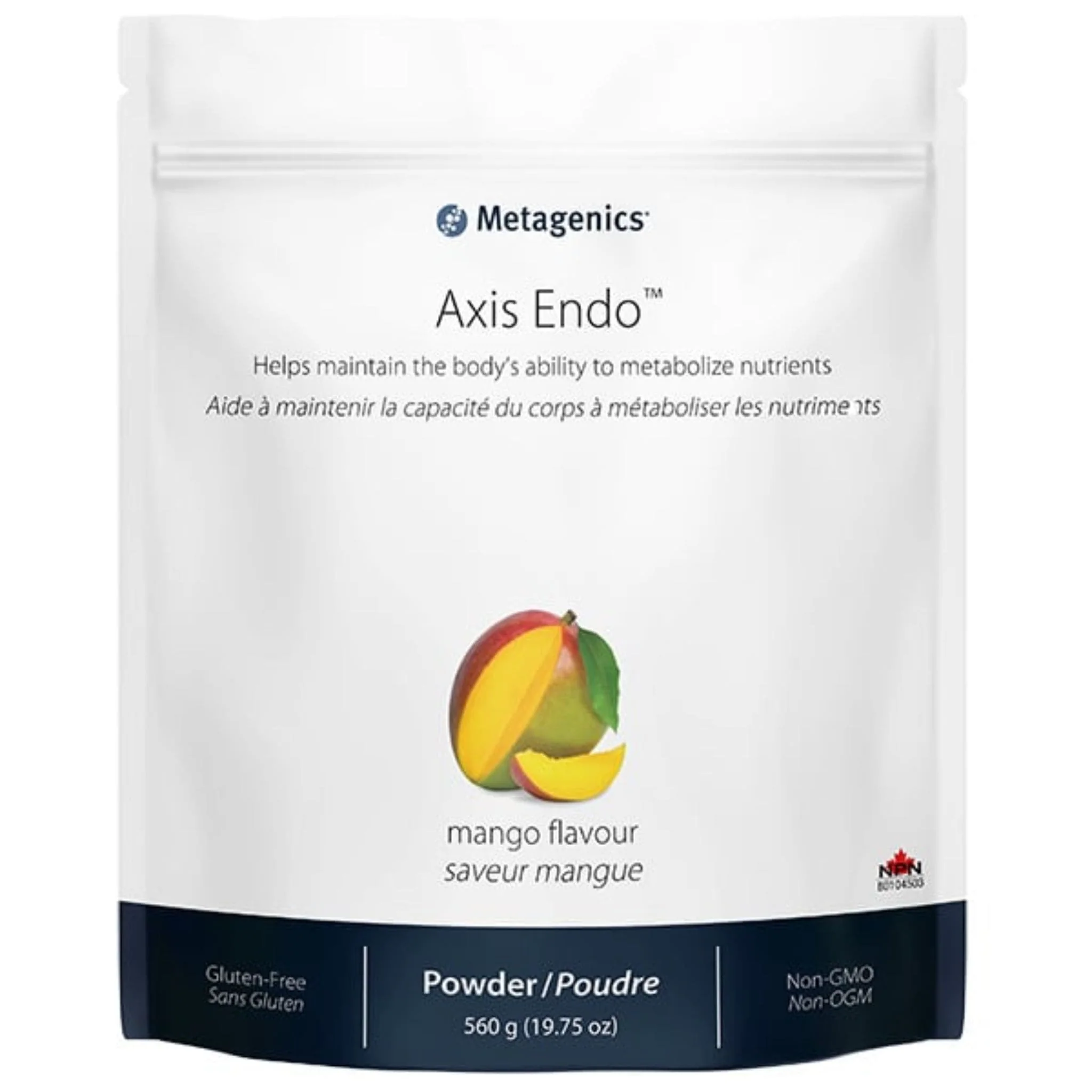 Metagenics Axis Endo Powder, Supports Nutrient Metabolism and Immune Function, 560g, Mango