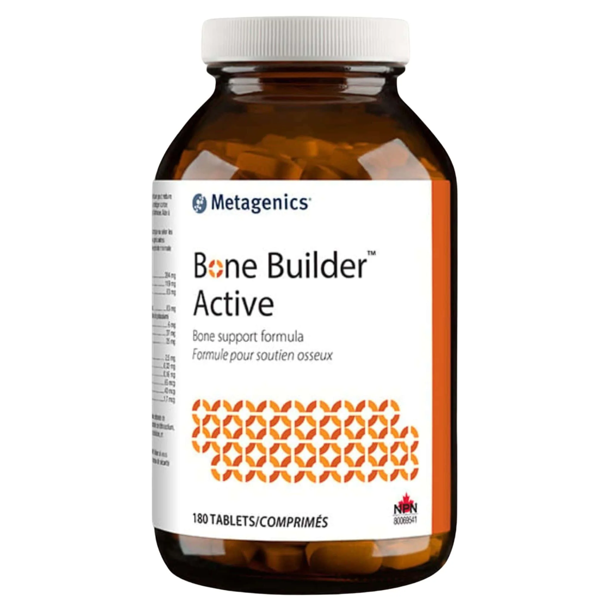 Metagenics Bone Builder Active, Bone Support with Calcium, Magnesium, Vitamin C, Phosphorus, D-Glucosamine Sulfate KCl and More, 180 Tablets CLEARANCE 75% Off Exp 2/26 Final Sale