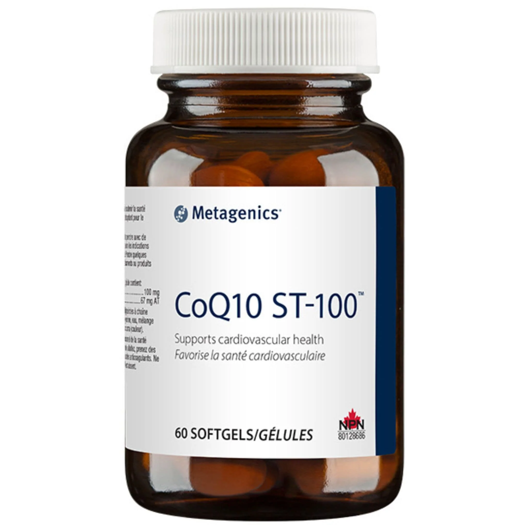 Metagenics CoQ10 ST-100, Supports Cardiovascular Health, 100mg Softgels