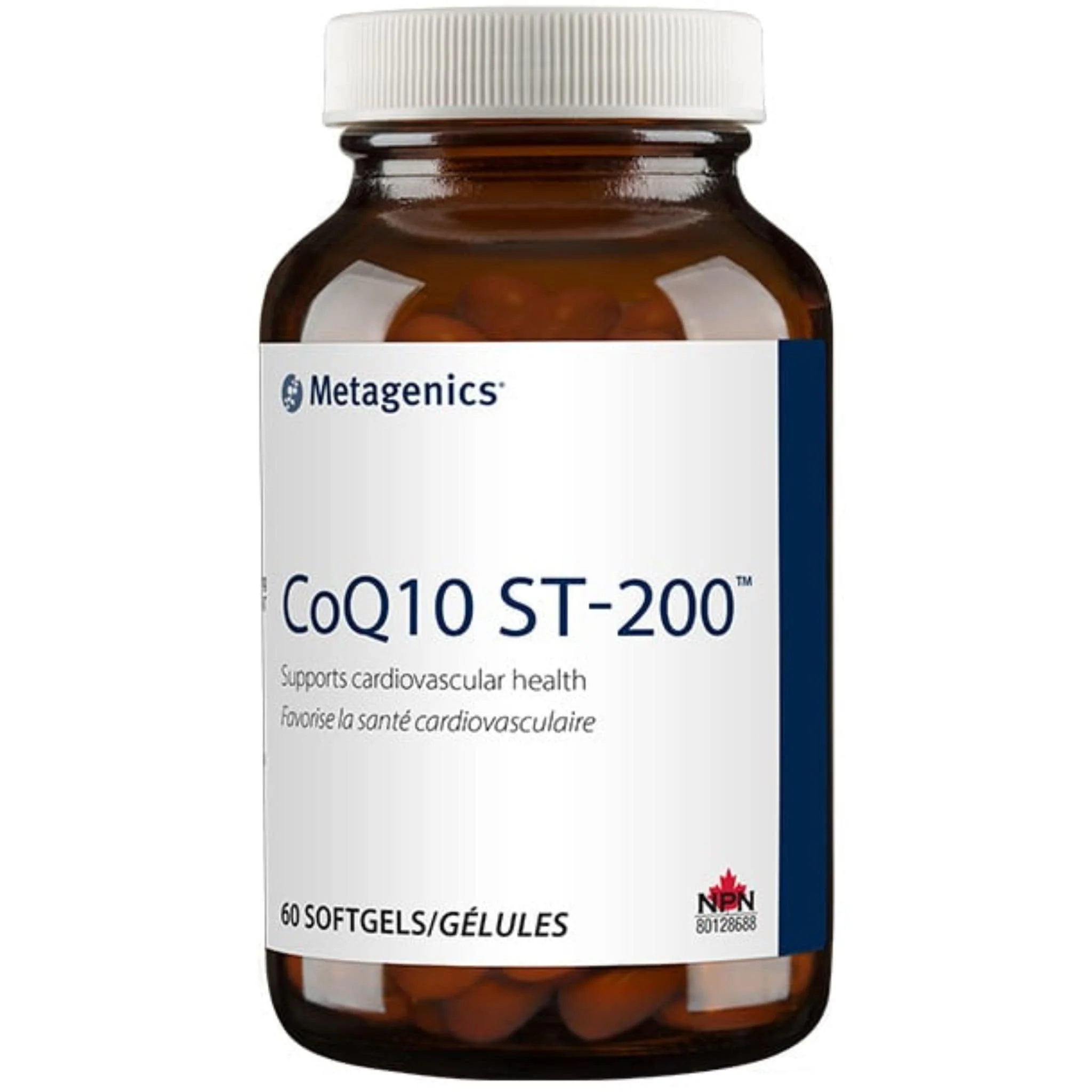 Metagenics CoQ10 ST-200, Coenzyme CoQ10 200mg, Supports Cardiovascular Health, 60 Softgels CLEARANCE 30% Off Exp 2/27 Final Sale