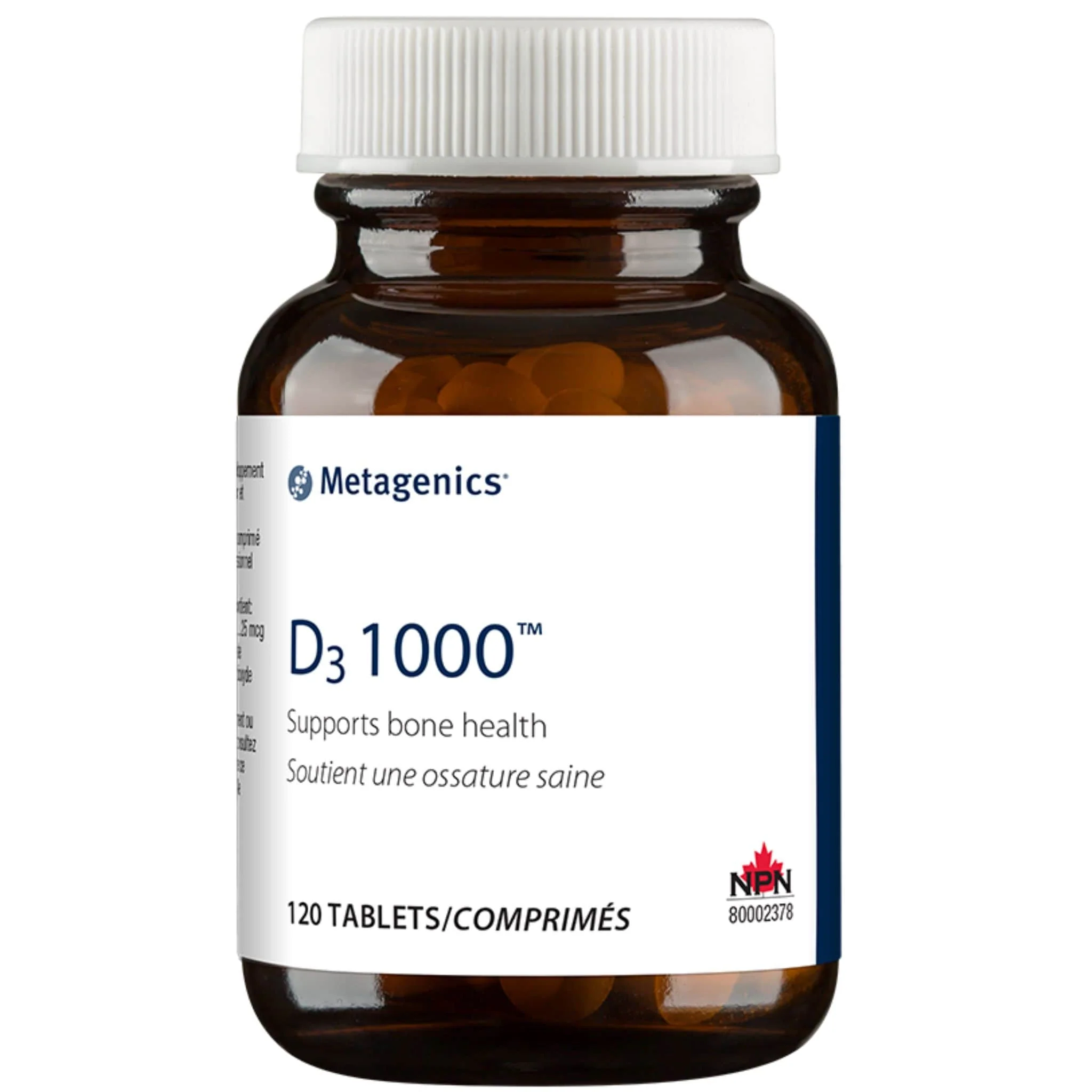 Metagenics D3 1000, Supports Bone Health, 120 Tablets