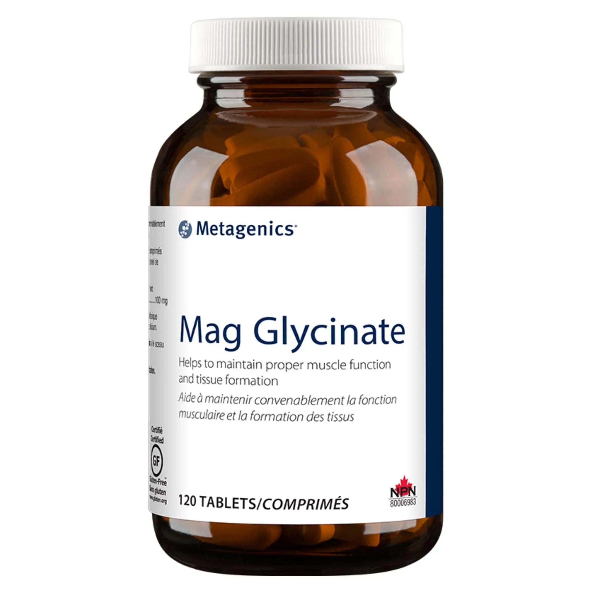 Metagenics Mag Glycinate, Supports Muscle Function and Tissue Formation, 120 Tablets