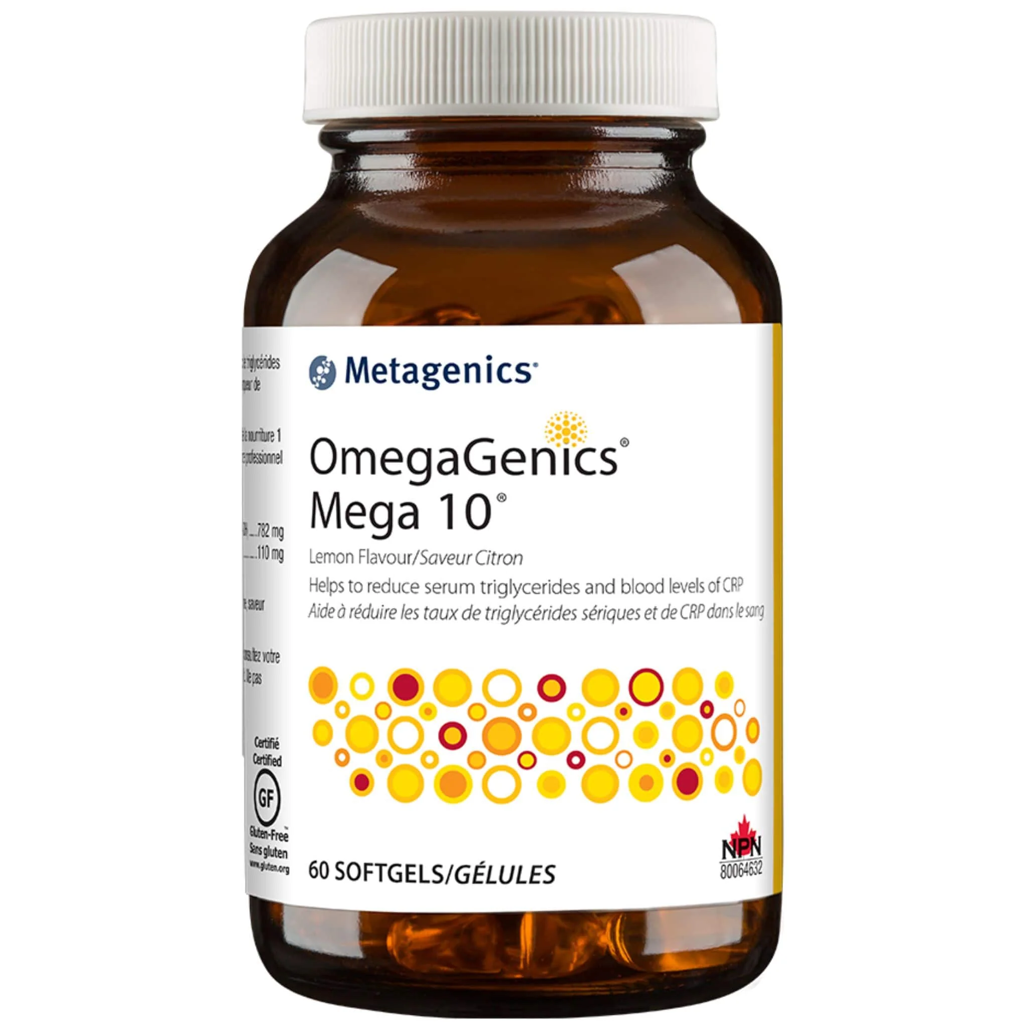Metagenics OmegaGenics Mega 10, 60 Softgels CLEARANCE 25% Off Exp 1/27 Final Sale