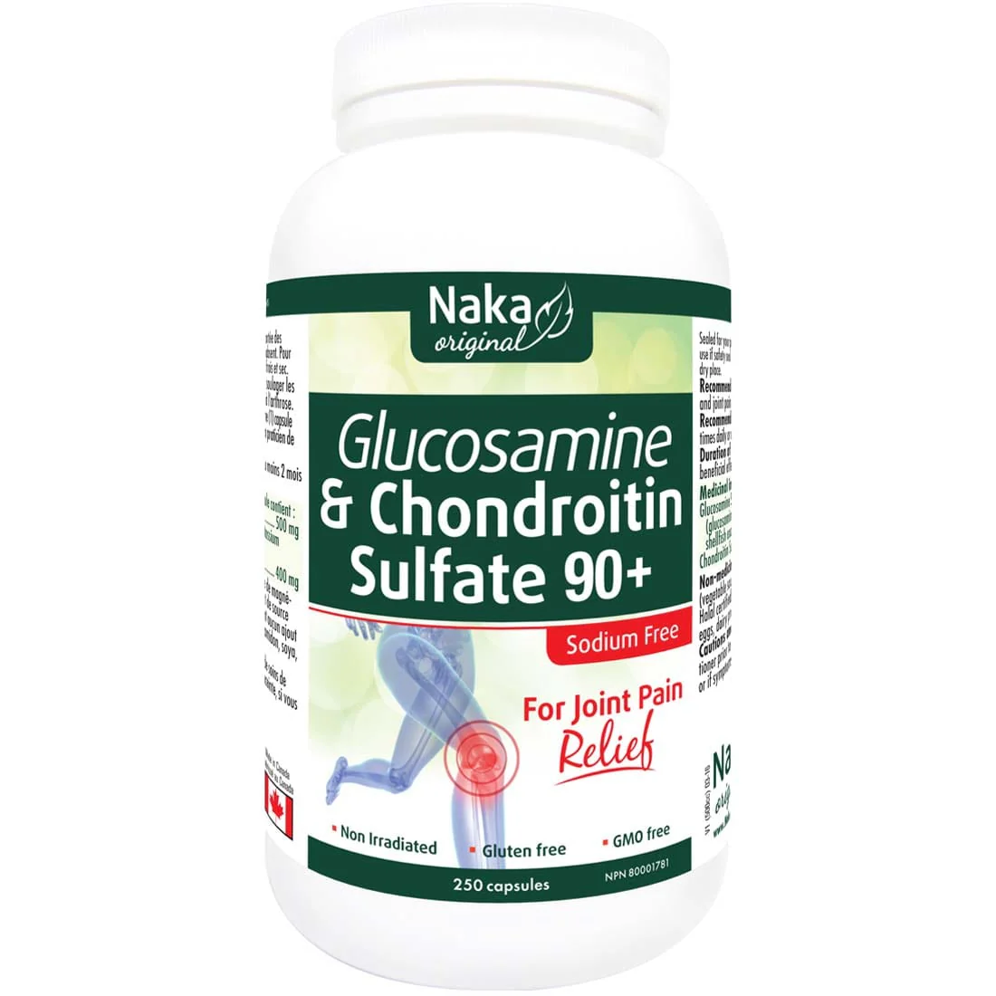 Naka Herbs Glucosamine & Chondrotin Sulfate 90+ Purity, 250 Capsules
