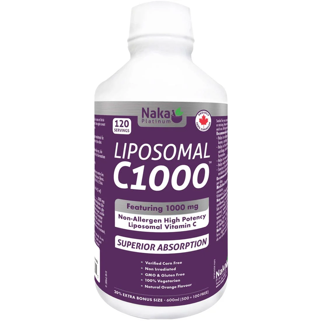 Naka Platinum Liposomal Vitamin C 1000mg C1000 Liquid Vitamin C, Fast delivery and High Absorption