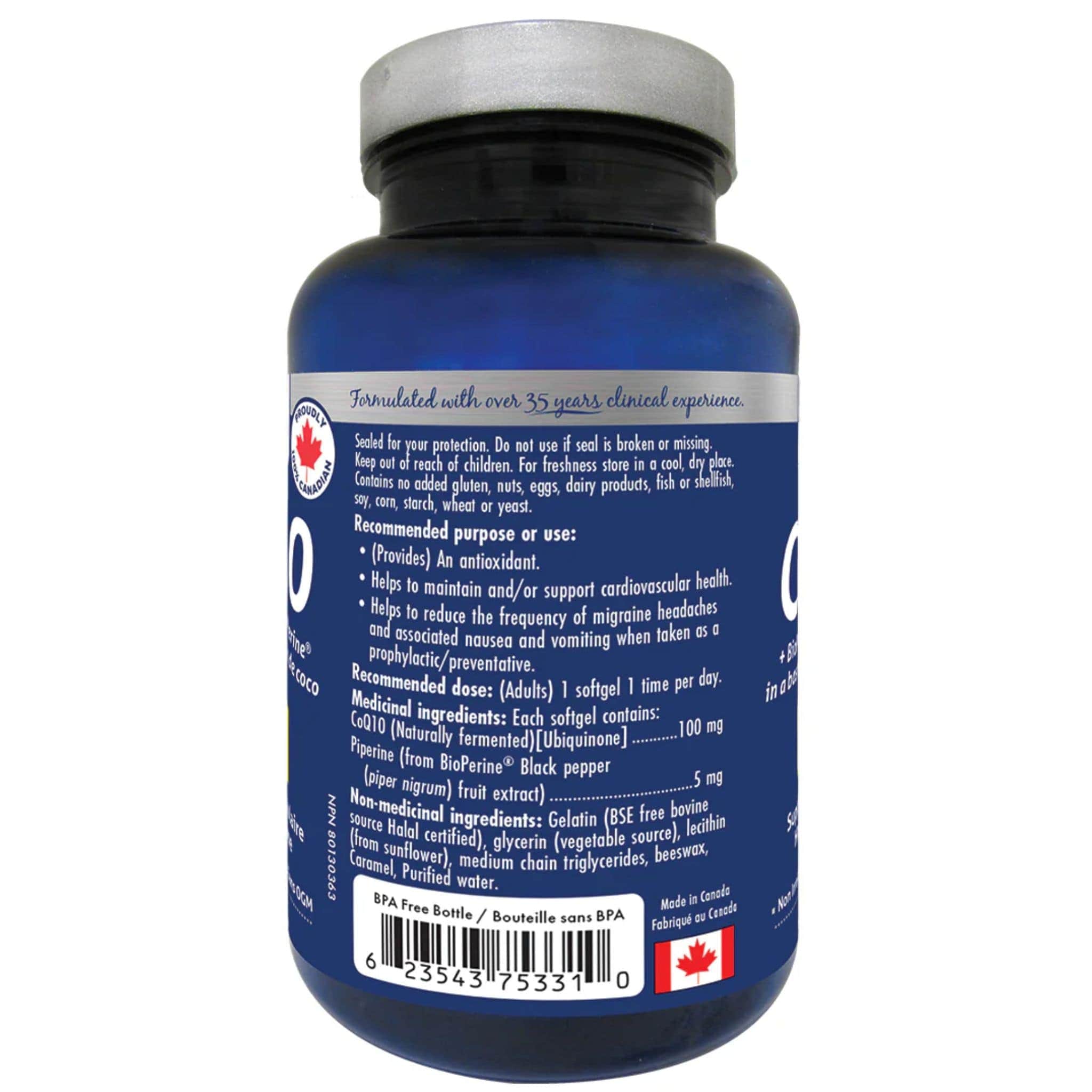 Naka Platinum CoQ10 100mg + BioPerine 5mg, Supports Cardiovascular Health, Migraine Relief, 120 Softgels - Image 2