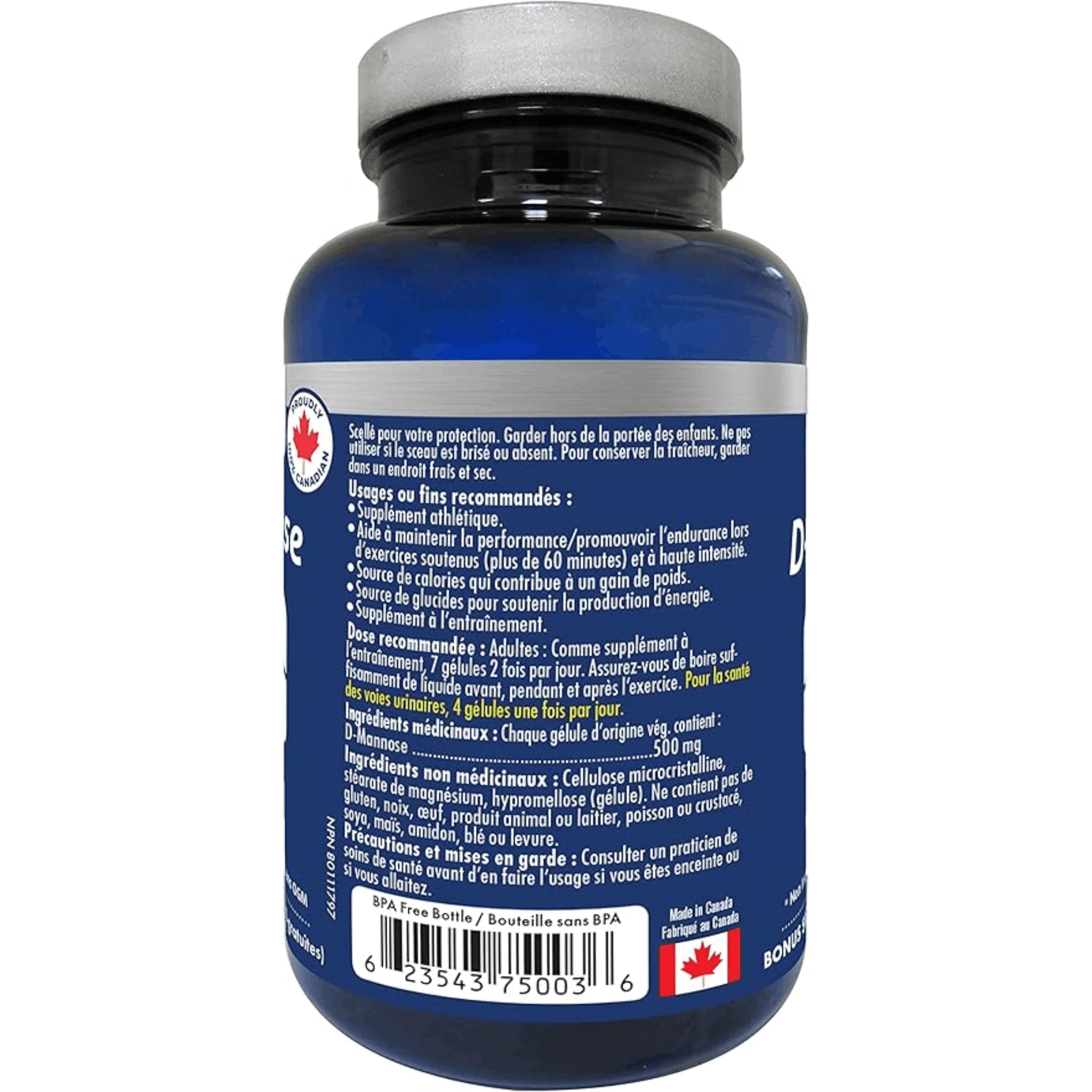 NAKA Platinum D-Mannose 500mg, 100% Pure, Supports Urinary Tract Health, 120 Vegetable Capsules - Image 3