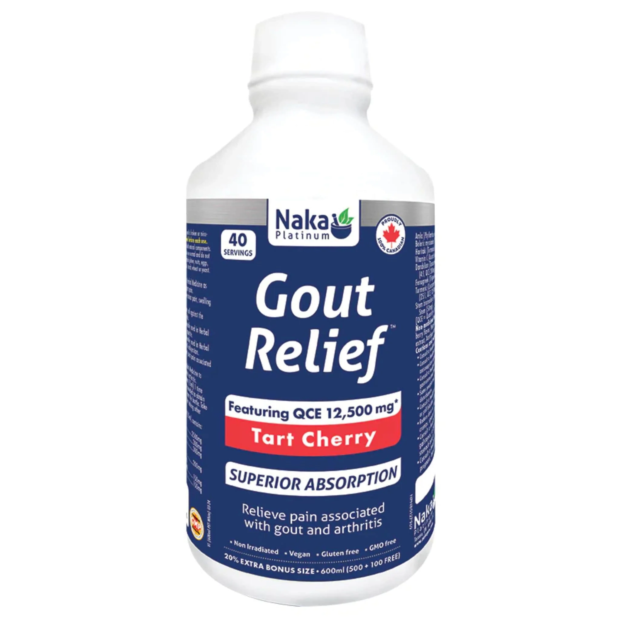 Naka Platinum Gout Relief, Helps Relieve Pain Associated with Gout and Arthritis, 250ml-600ml - Image 2