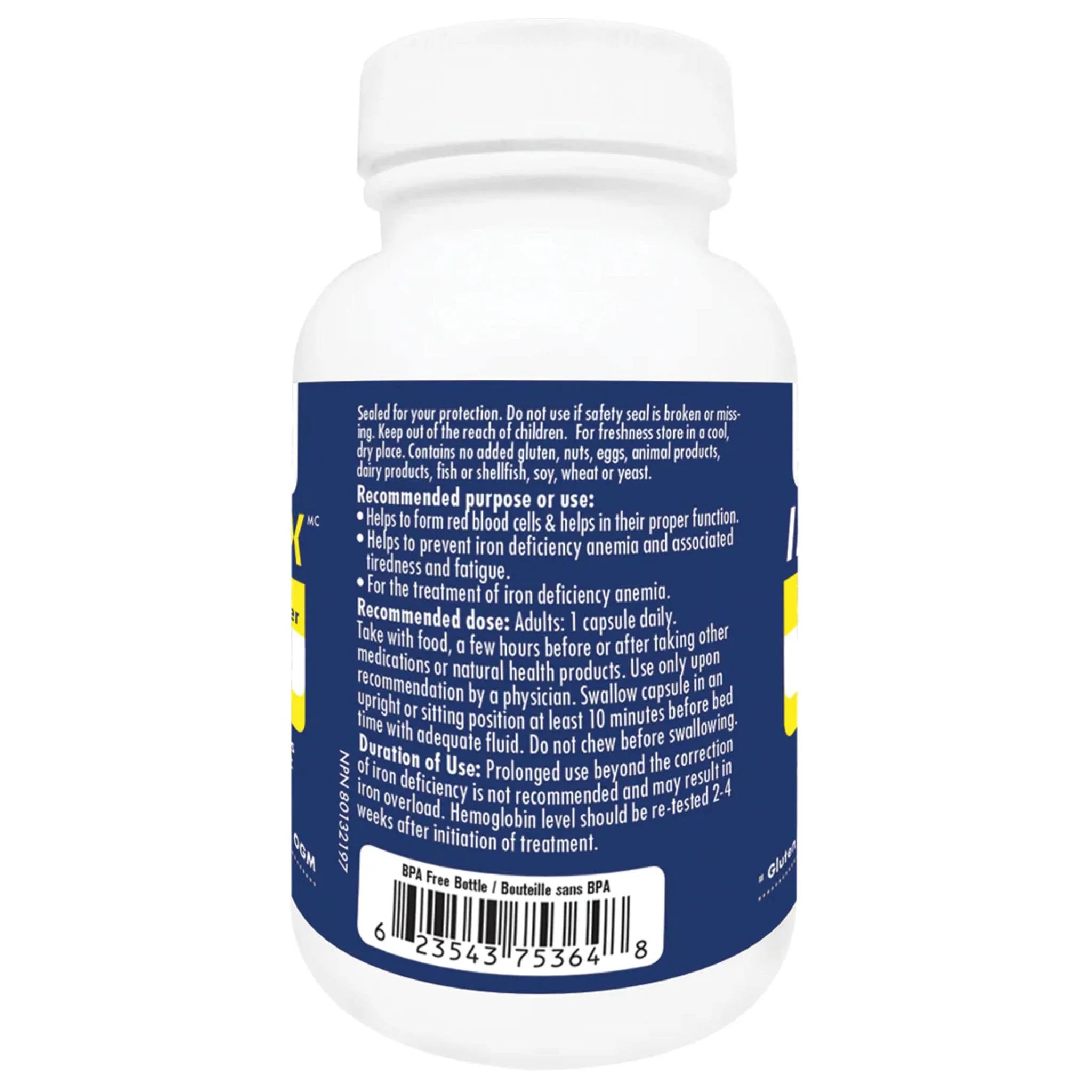 Naka Platinum IronMax 150mg Iron Pills, Supports Red Blood Cell Formation and Helps to Prevent Iron Defiency Anemia, 30 Vegetable Capsules - Image 2