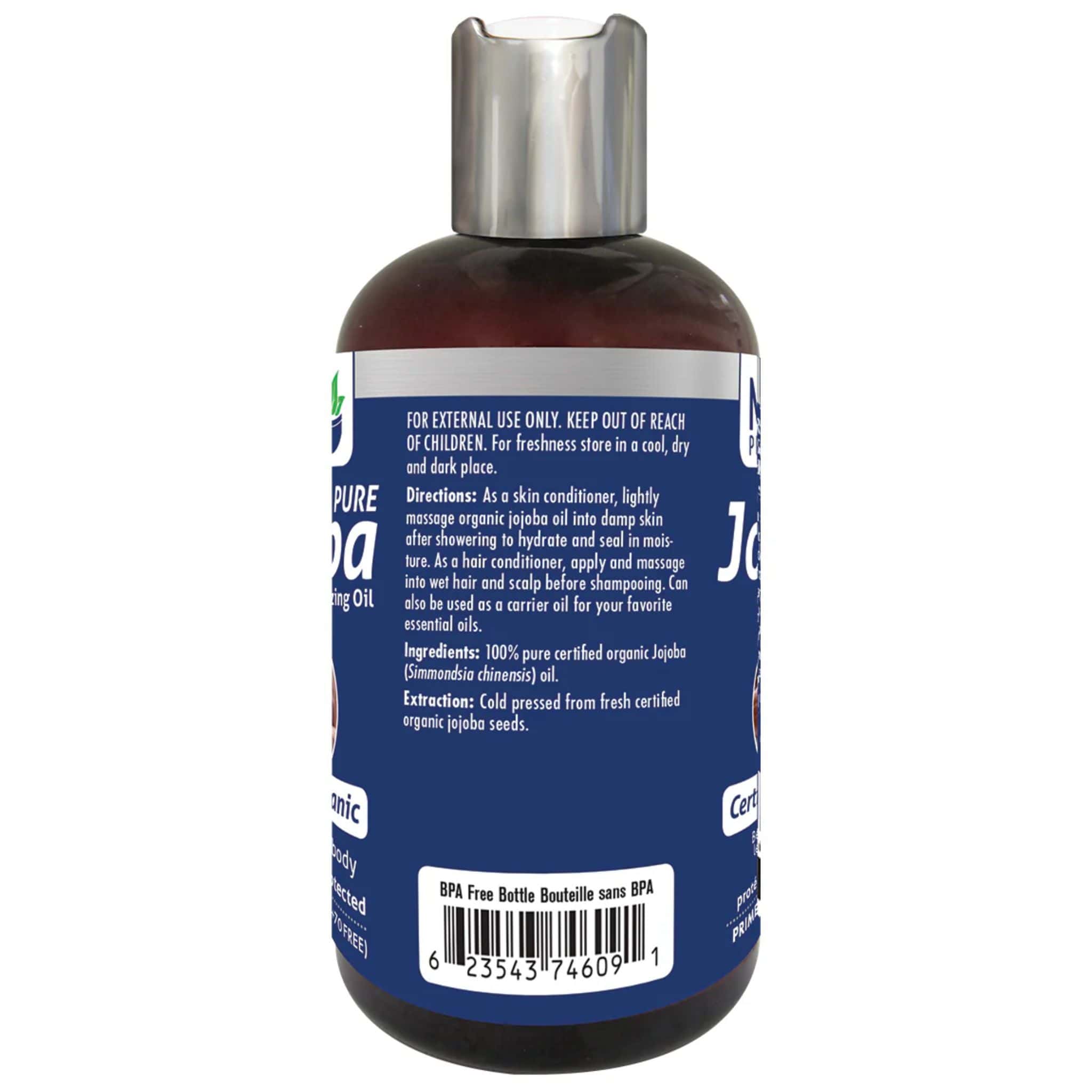 Naka Platinum Pure Jojoba Moisturizing Oil, 100% Organic, Cold-Pressed for Skin, Hair and Nails, 270ml - Image 2