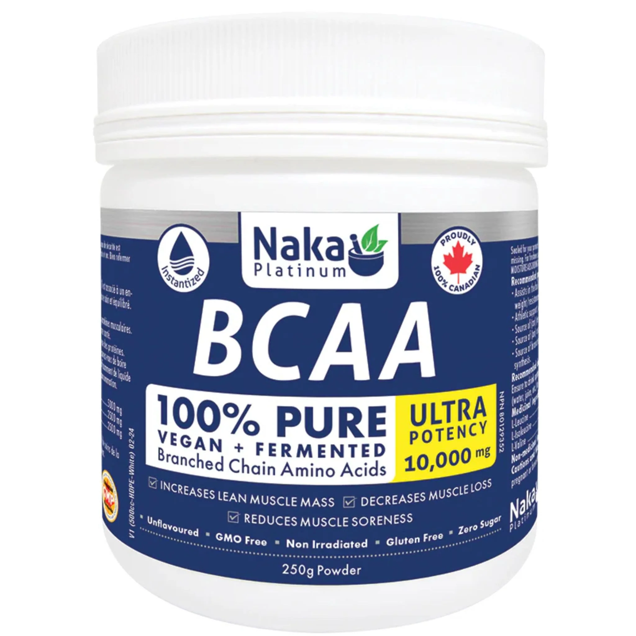 Naka Platinum Ultra BCAA 10,000 mg Powder, 250g