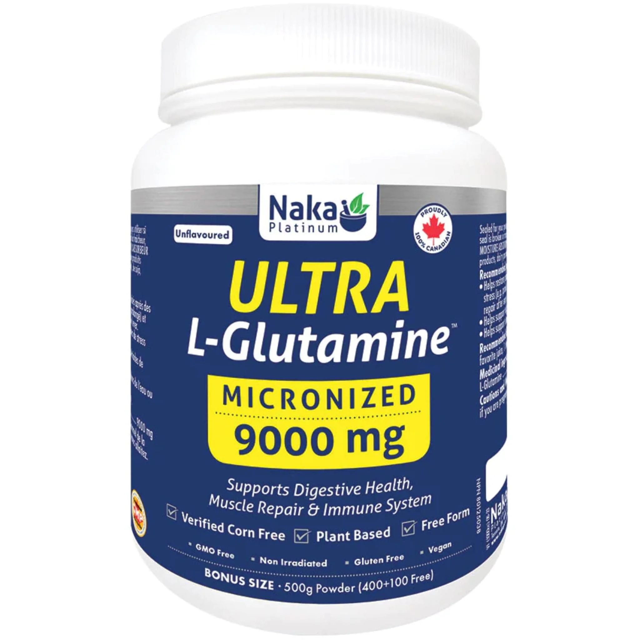 Naka Platinum Ultra L-Glutamine 9000mg Powder, 500g