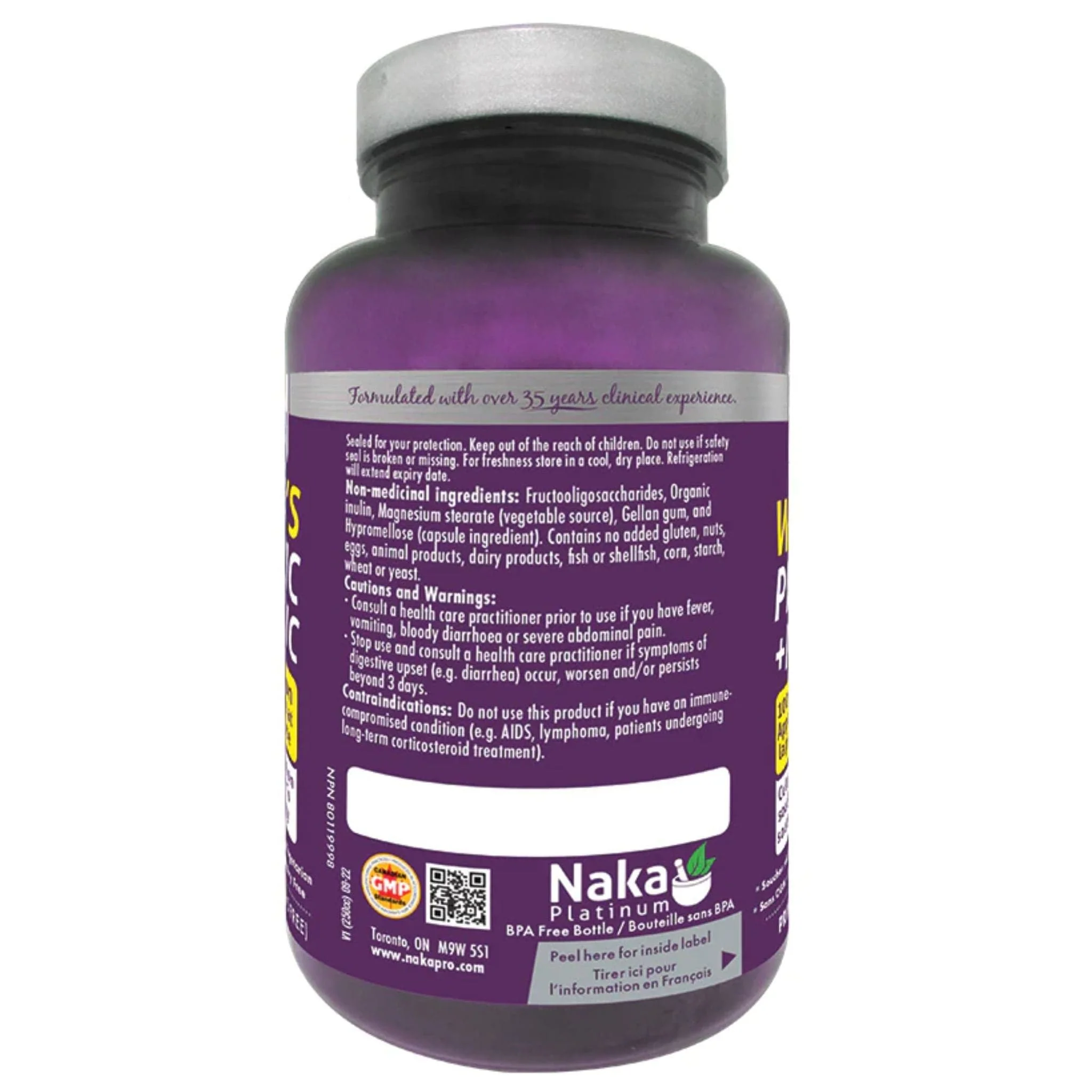 Naka Platinum Women's Probiotic 100 Billion, Shelf Stable, 35 Vegetable Capsules - Image 2