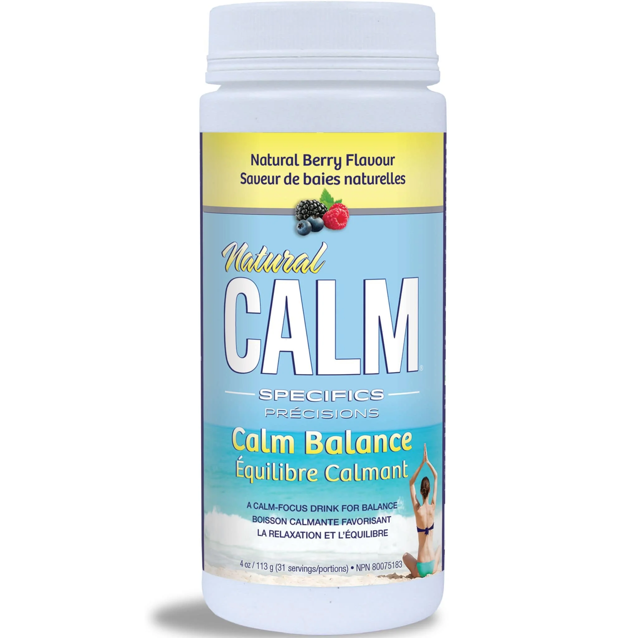 Natural Calm Balance Magnesium, Stay calm & focused, Natural Berry Flavour, 133g