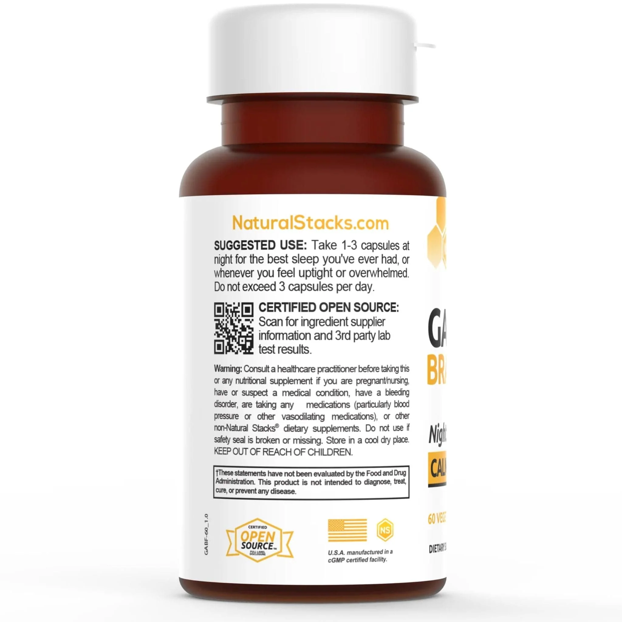 Natural Stacks GABA Brain Food, 60 Capsules - Image 2