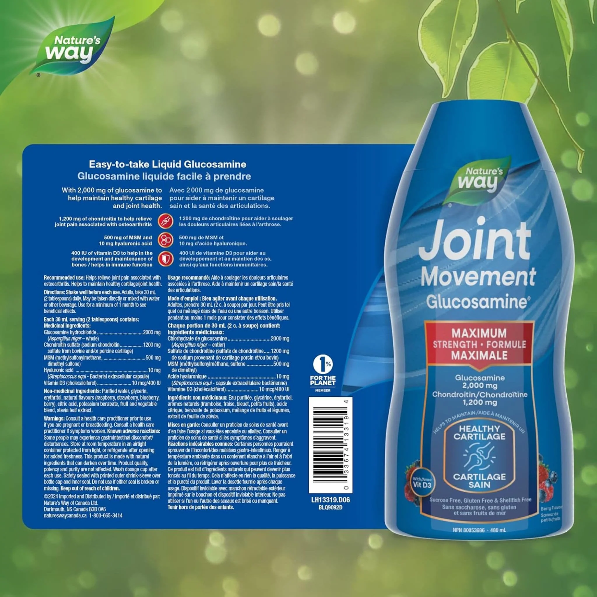 Nature's Way Joint Movement (Liquid Glucosamine), 480ml (Berry Flavour) - Image 3