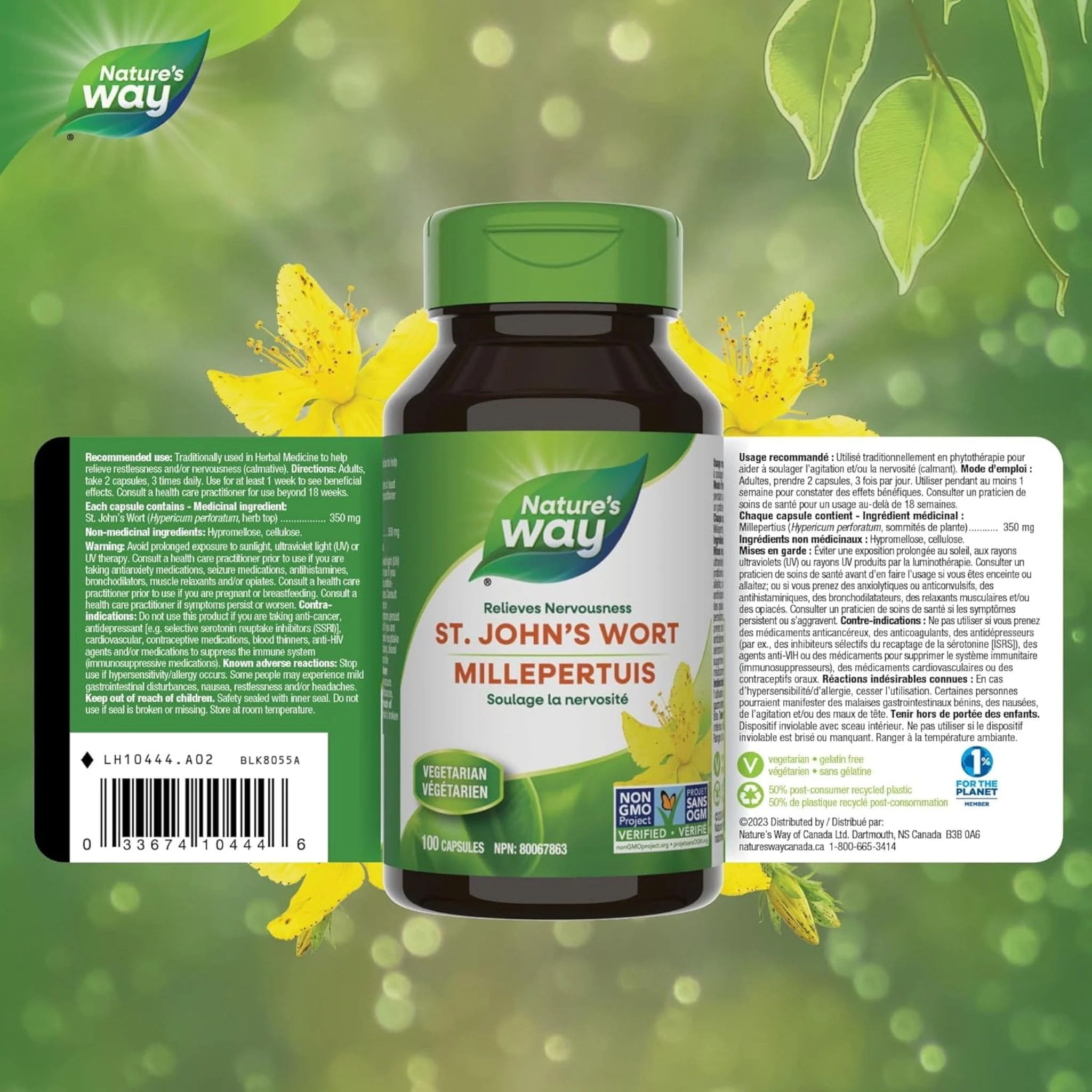 Nature's Way St. John’s Wort 350mg, 100 Vegetable Capsules - Image 2