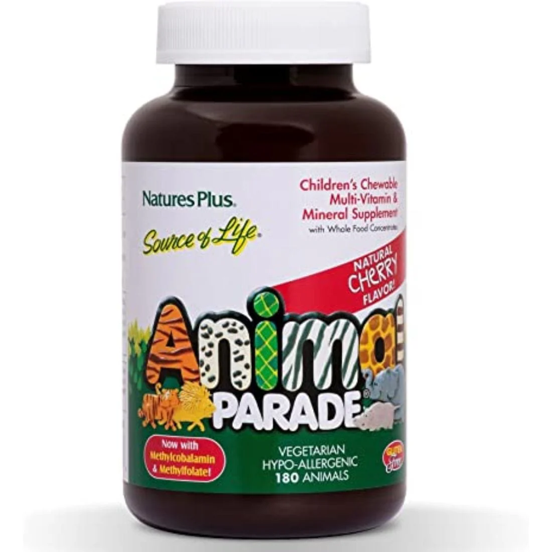 Nature's Plus Animal Parade Chewable Multivitamin & Multimineral for Kids, Assorted Natural Flavours - Image 5