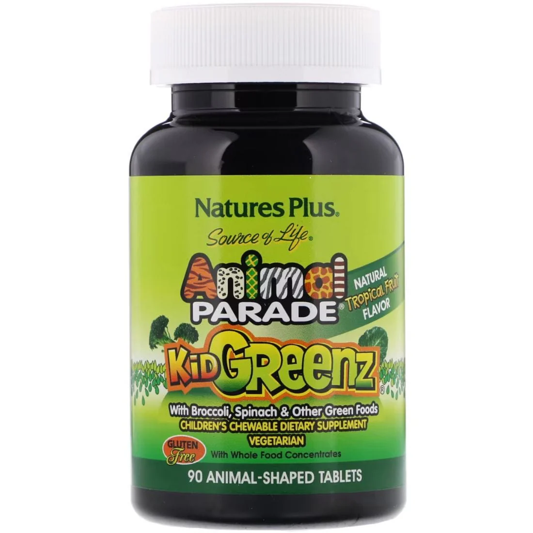 Nature's Plus Animal Parade Kidgreenz Chews, 90 Animal-Shaped Chews - Image 2