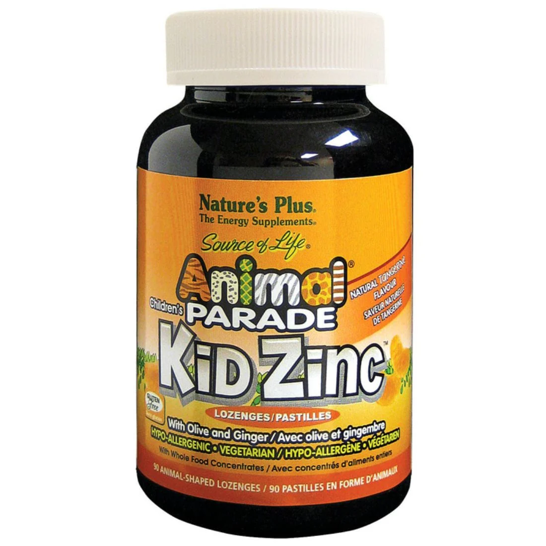 Nature's Plus Animal Parade Chewable Zinc Lozenges for Kids with Ginger & Echinacea, 8mg, 90 Lozenges - Image 2