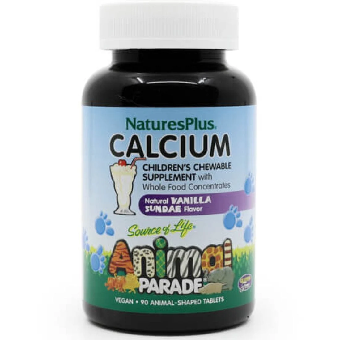 Nature's Plus Animal Parade Calcium Chews, Sugar Free, 90 Animal-Shaped Chewable Tablets - Image 2