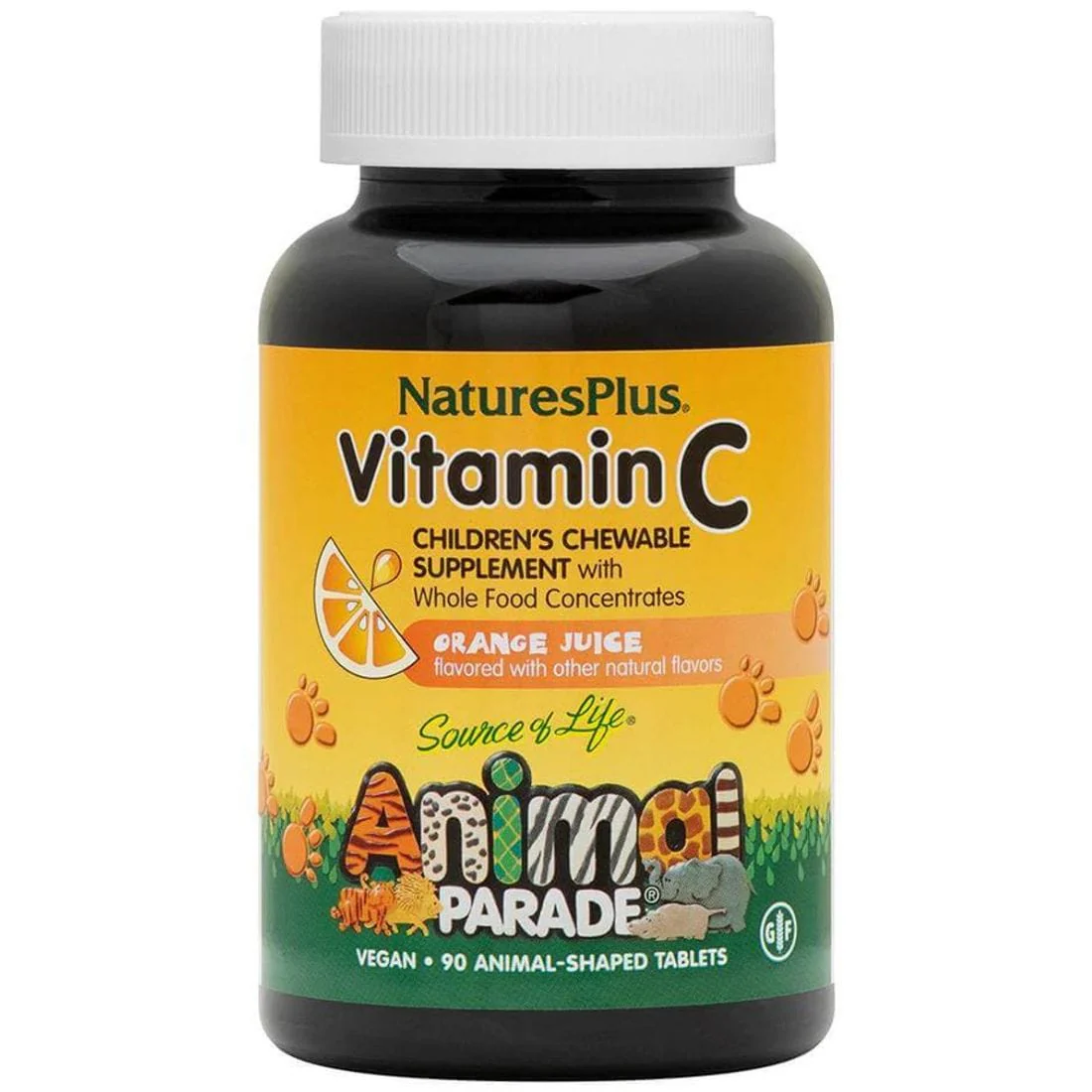 Nature's Plus Animal Parade Vitamin C Chews, 90 Animal-Shaped Chewable Tablets - Image 2