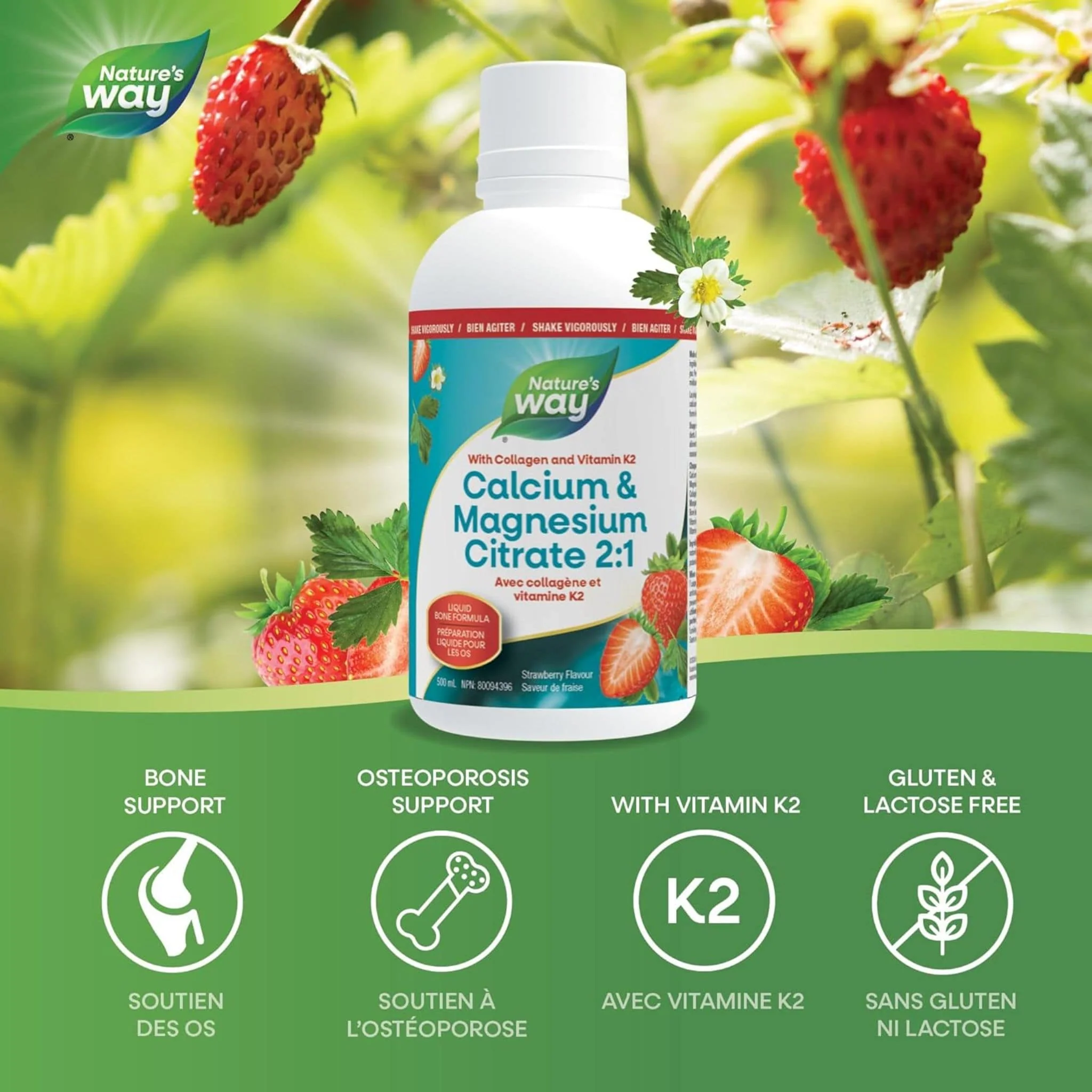 Nature's Way Calcium & Magnesium Citrate (2:1) with Vitamin K2 & Collagen, 500ml - Image 19