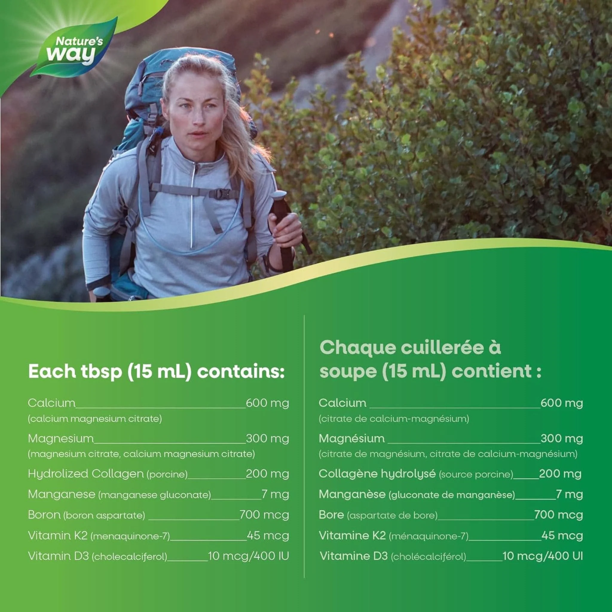 Nature's Way Calcium & Magnesium Citrate (2:1) with Vitamin K2 & Collagen, 500ml - Image 22