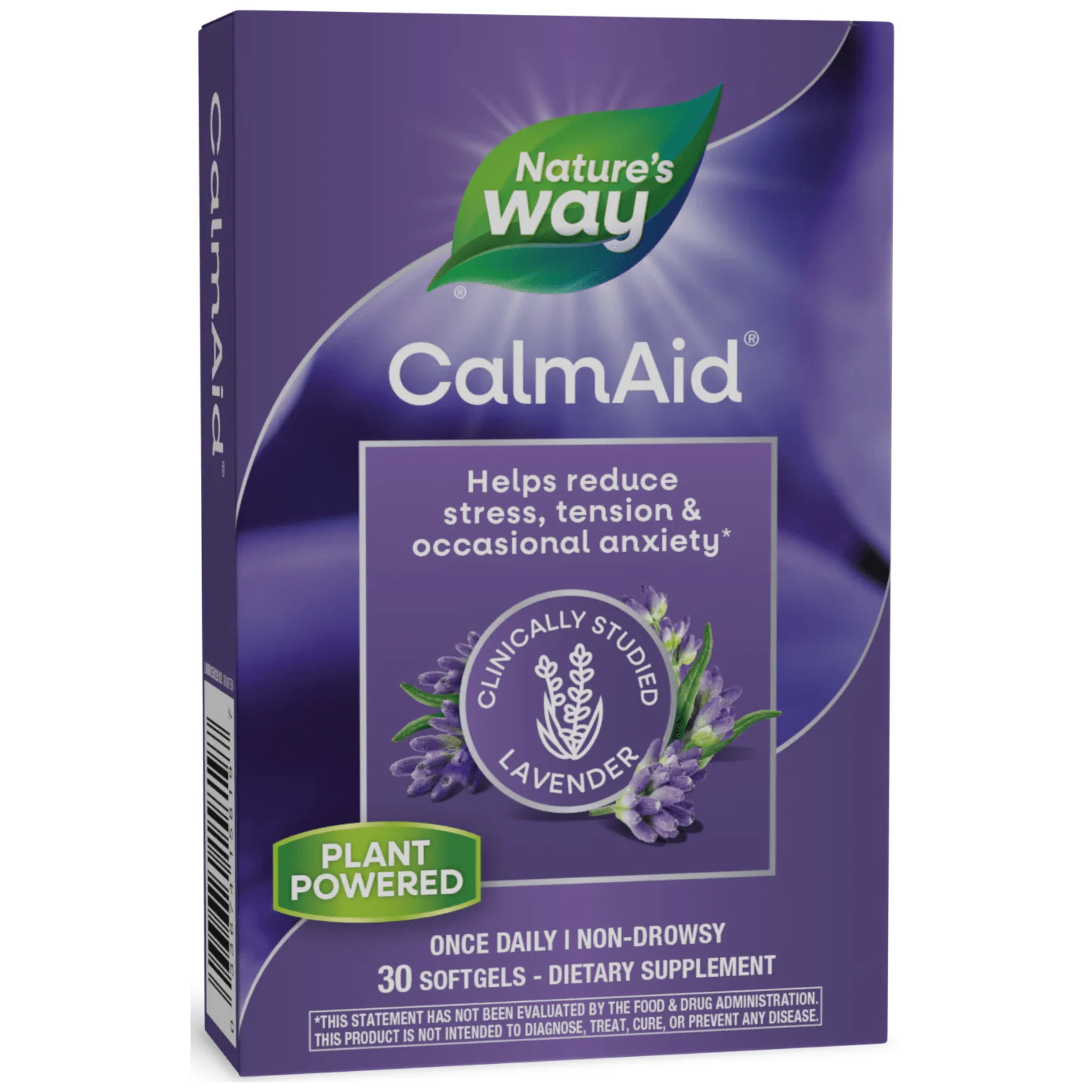 Nature's Way CalmAid with Silexa Lavender Oil, Stress and Anxiety Support, 30 Softgels