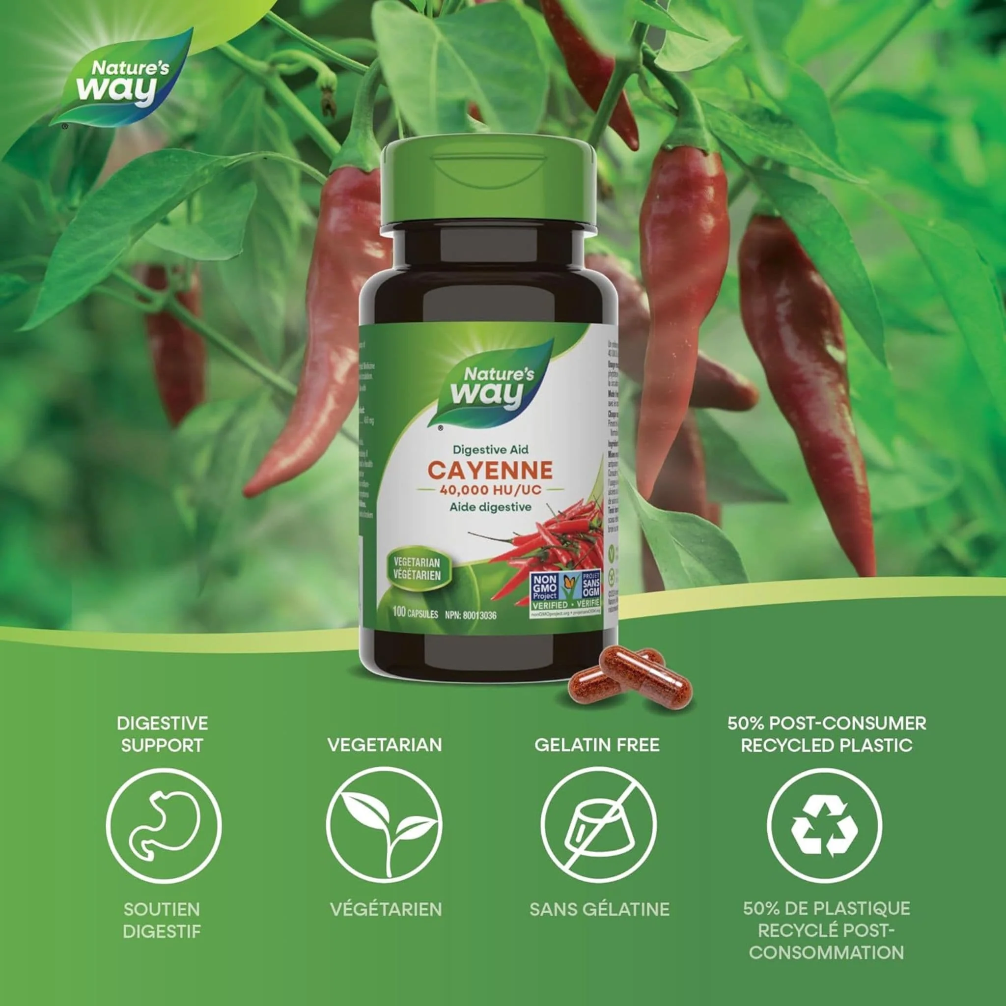 Nature's Way Cayenne 40,000HU 450mg - Image 3
