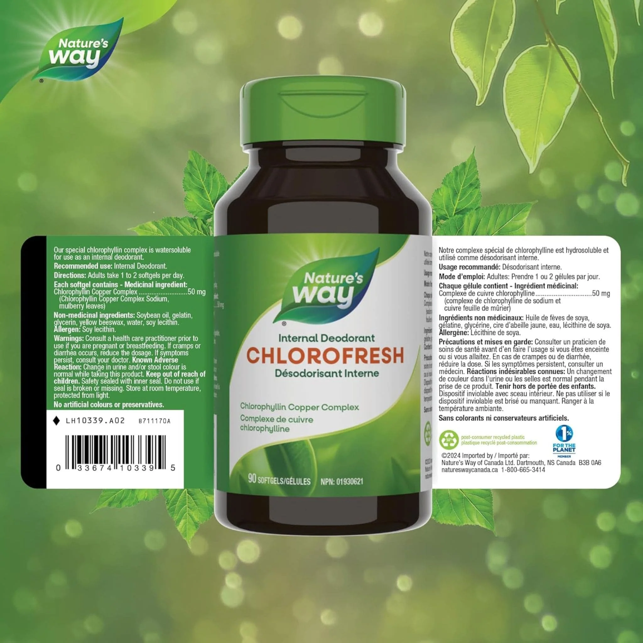 Nature's Way Chlorofresh, 90 Capsules CLEARANCE 75% Off Exp 3/26 Final Sale - Image 3