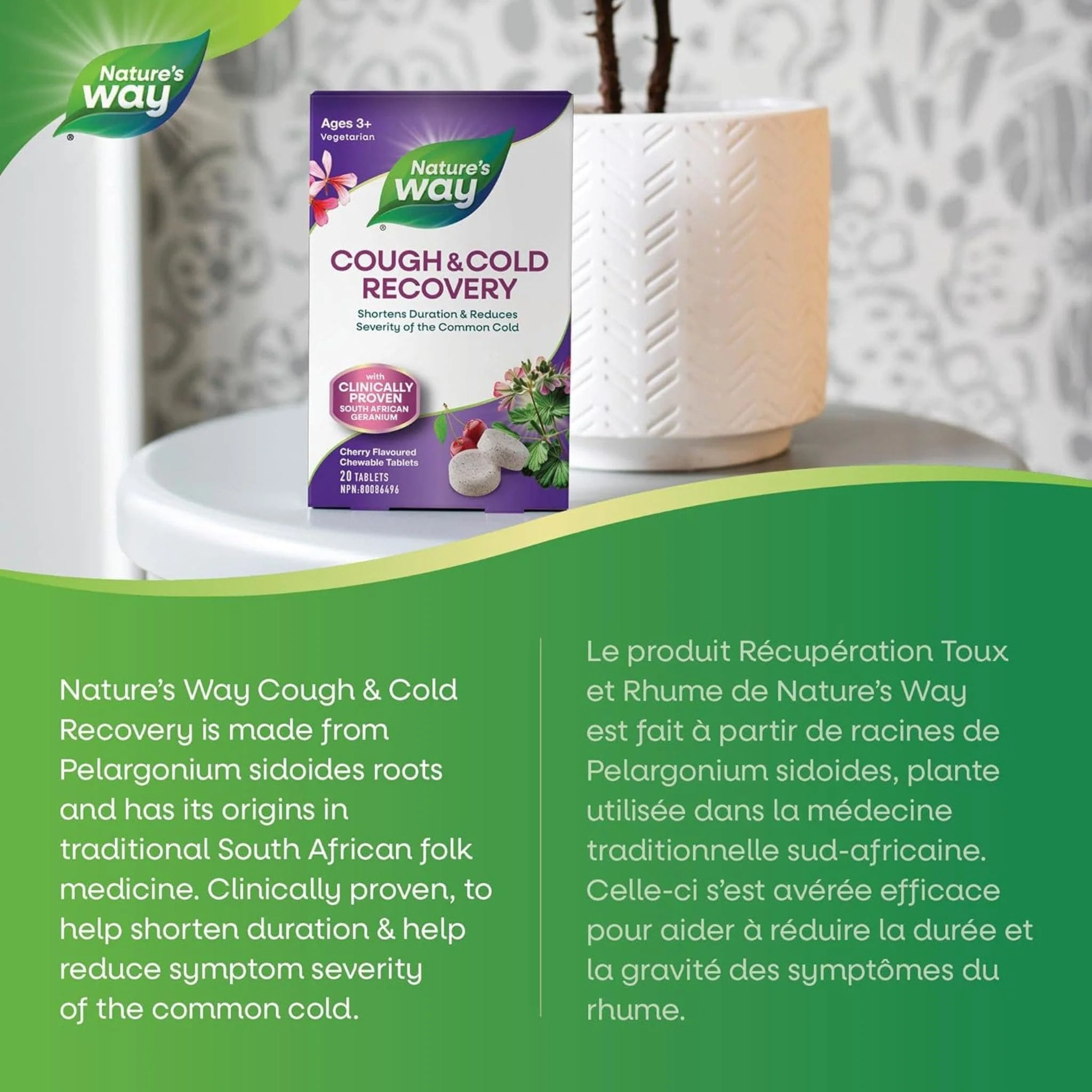 Nature's Way Cough and Cold Recovery, Shortens Duration and Reduces Severity of the Common Cold, 20 Chewable Tablets - Image 5