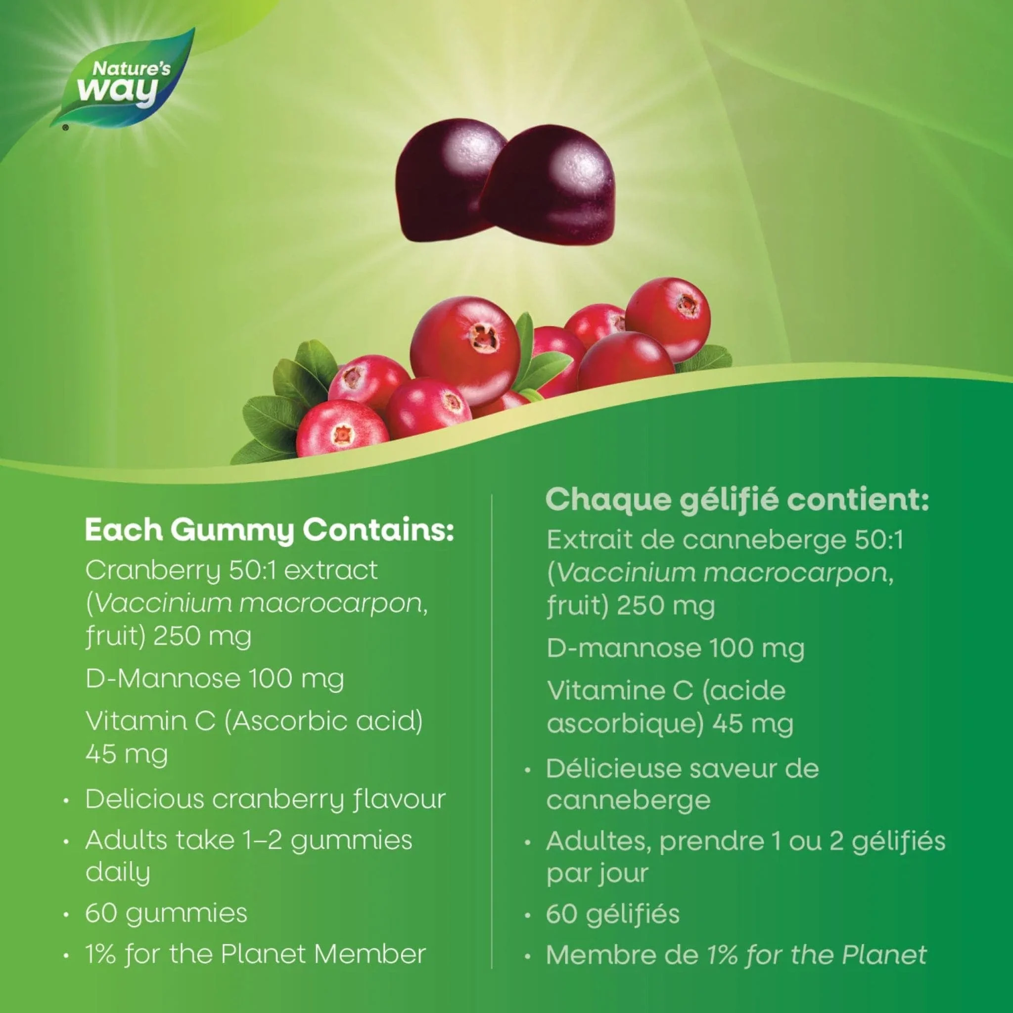 Nature's Way CranRX Cranberry Gummies, Cranberry 250mg To Help Prevent Recurrent Urinary Tract Infections (UTIs), 60 Gummies - Image 5