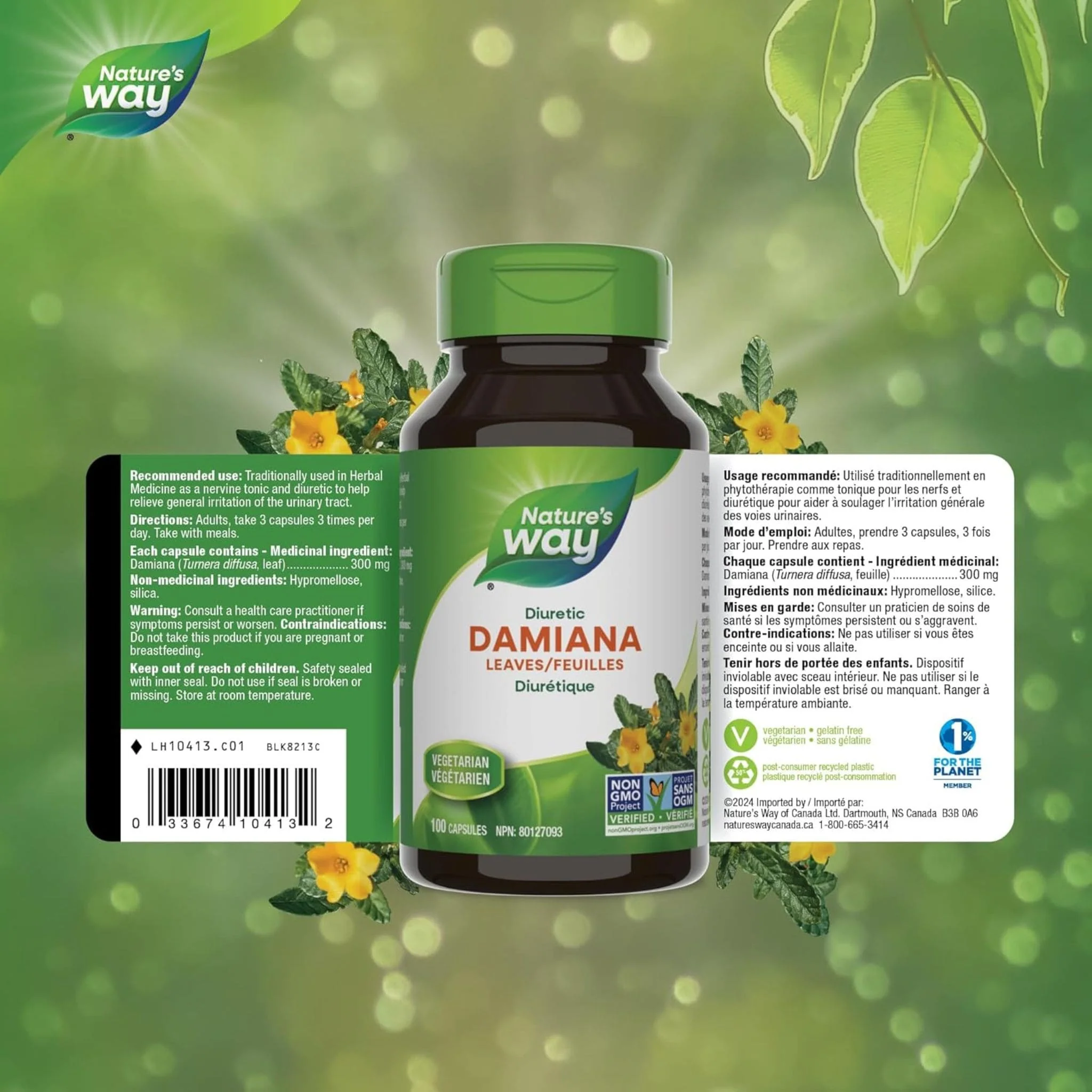 Nature's Way Damiana Leaves 400mg, 100 VCaps - Image 2